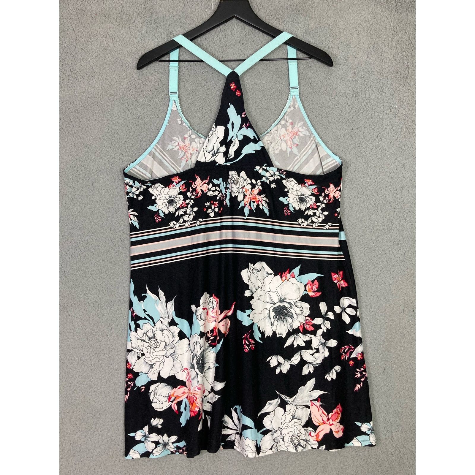 Other Secret Treasures Plus Size 18W Black Floral Sleep Tank Top Size XXL / US 16-18 / IT 52-54 - 4 Thumbnail