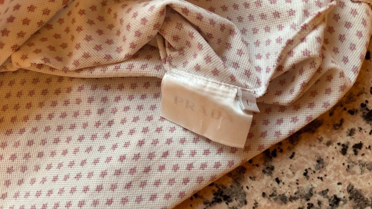 Prada Vintage Prada Polo T-Shirt Monogram Star Pattern Luxury Size US L / EU 52-54 / 3 - 4 Thumbnail