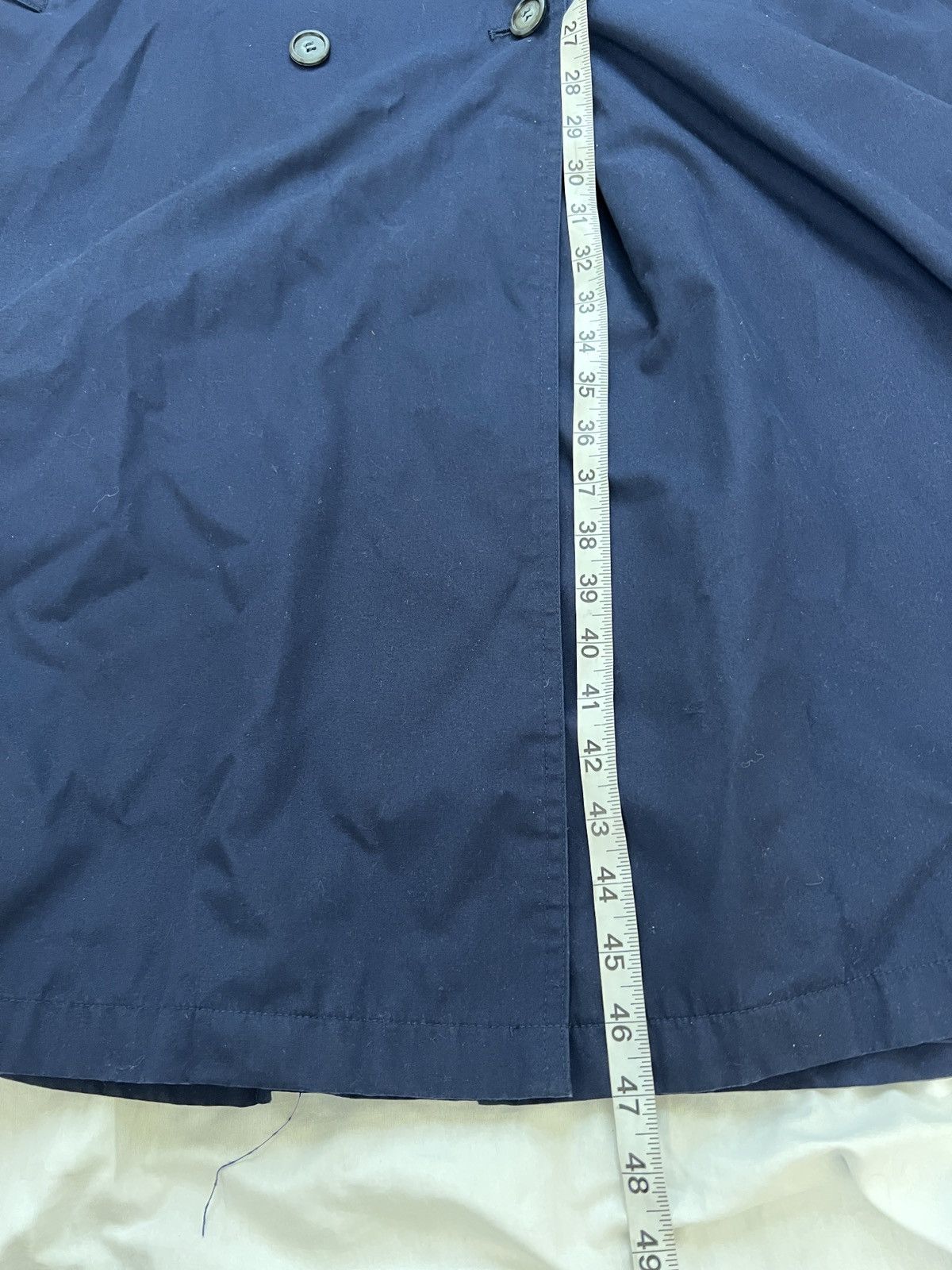 London Fog London Fog Navy Double-Breasted Trench Coat Size XL / US 12-14 / IT 48-50 - 10 Thumbnail