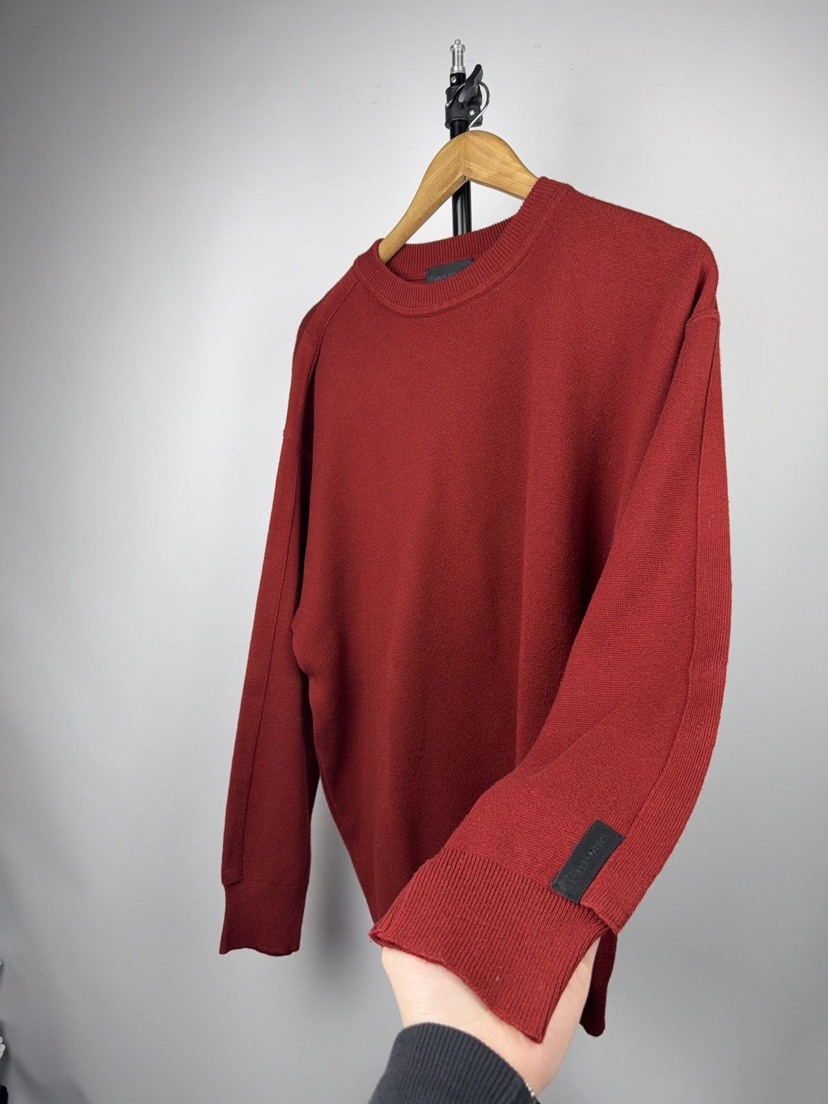 Carlo Colucci Luxury 00s Carlo Colucci Burgundy Knit Sweater Minimalist Size US XL / EU 56 / 4 - 10 Thumbnail