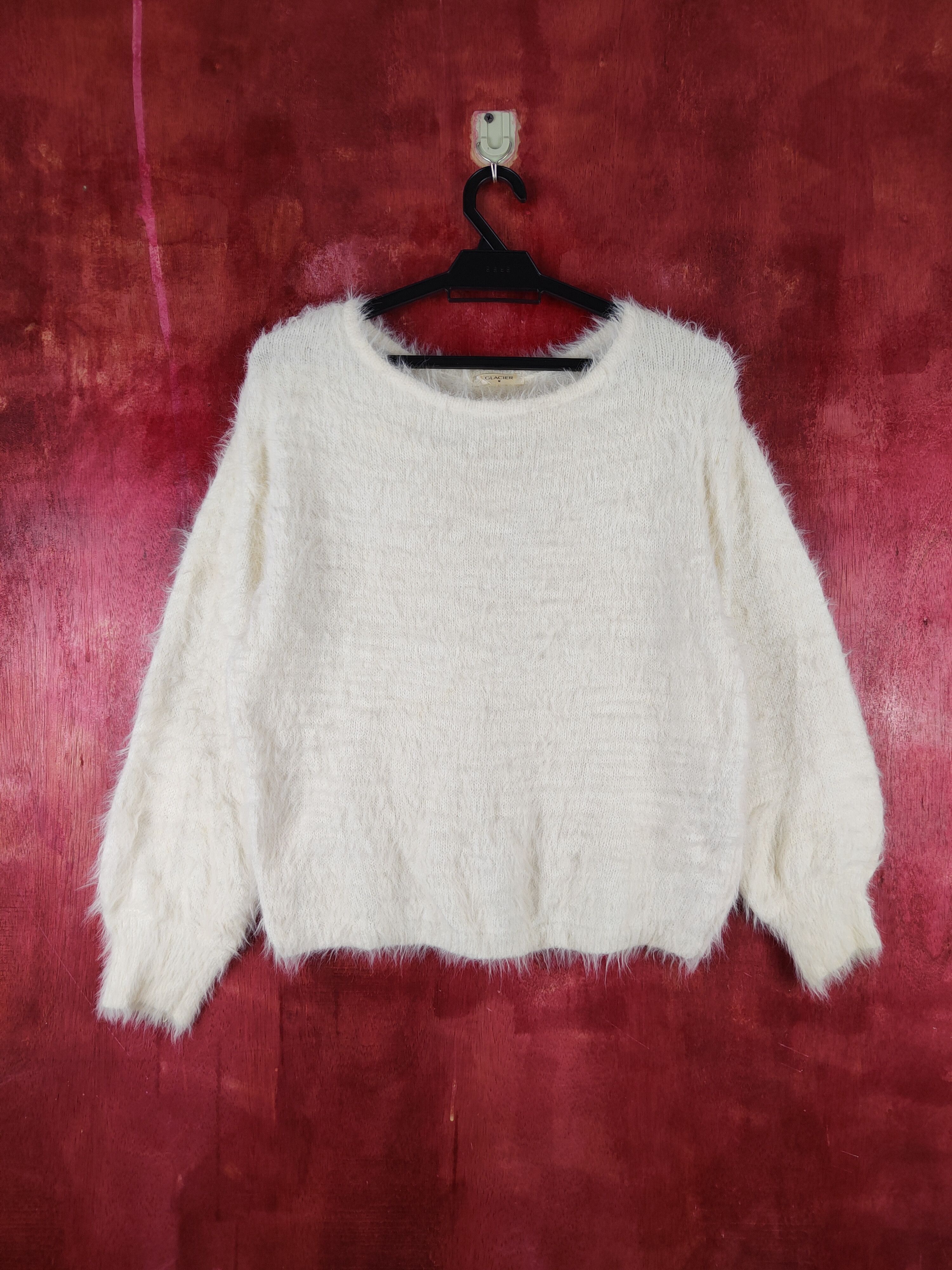 Japanese Brand × Vintage Cool Design 💥 Glacier White Fur Mohair Knitwear Size M / US 6-8 / IT 42-44 - 1 Thumbnail