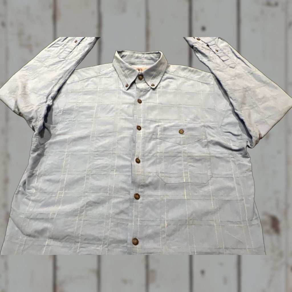 The Territory Ahead VINTAGE Territory Ahead Shirt Men M Blue Button-Up Collared Long Sleeve Cotton Blend Size US M / EU 48-50 / 2 - 1 Thumbnail
