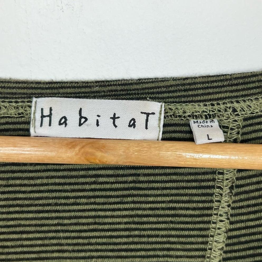 Habitat Habitat Green Striped Cardigan L Scoop Neck Button Front Size L / US 10 / IT 46 - 5 Thumbnail