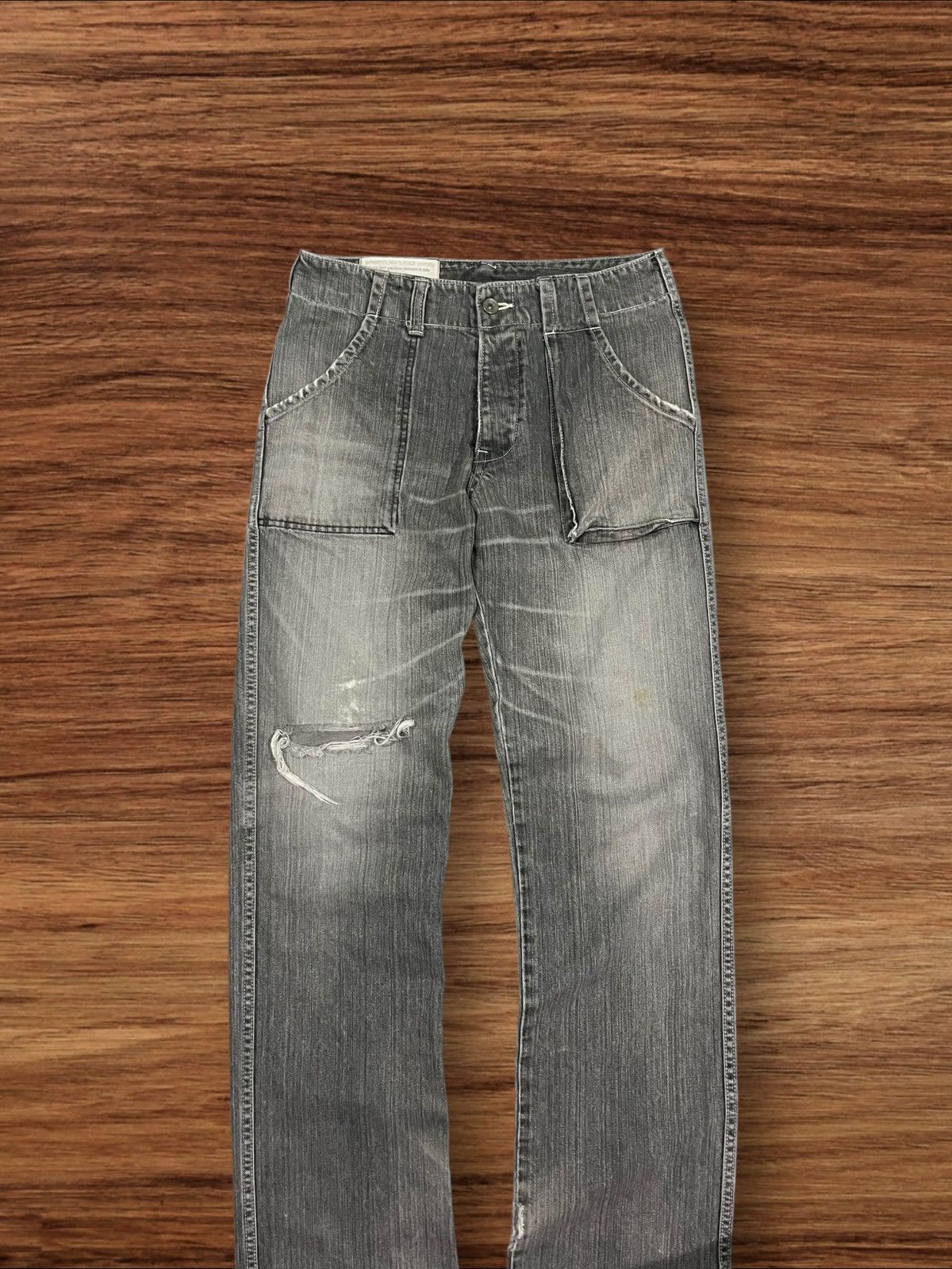 Johnbull Vintage Japanese John Bull Distressed Military Baker Jeans Size US 29 - 3 Thumbnail