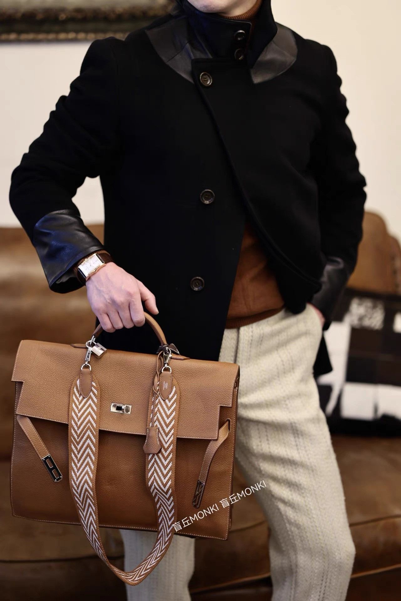 Hermes Hermès Togo Leather Laptop Crossbody K32 Size ONE SIZE - 9 Thumbnail