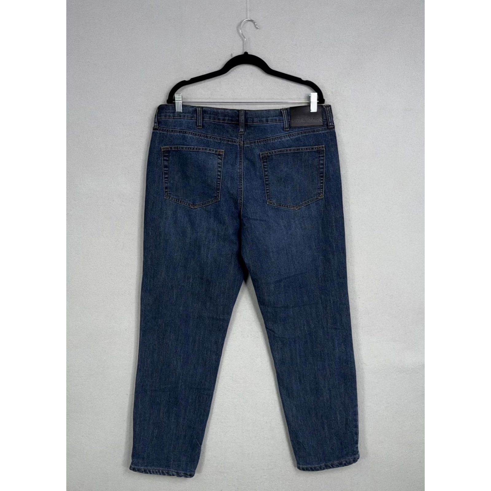 Eddie Bauer Eddie Bauer Jeans Mens 36x32 Blue Medium Wash Flannel Lined Straight Fit Denim Jeans Size US 36 / EU 52 - 6 Thumbnail
