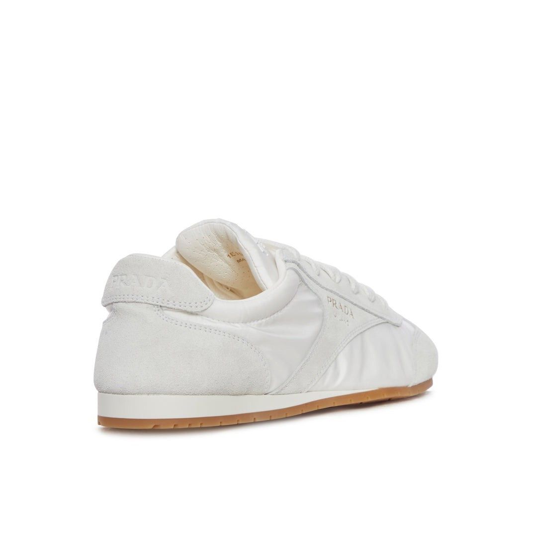 Prada PRADA $1020 White Suede Leather Sneakers New & Authentic (Wo Size US 7 / IT 37 - 3 Thumbnail