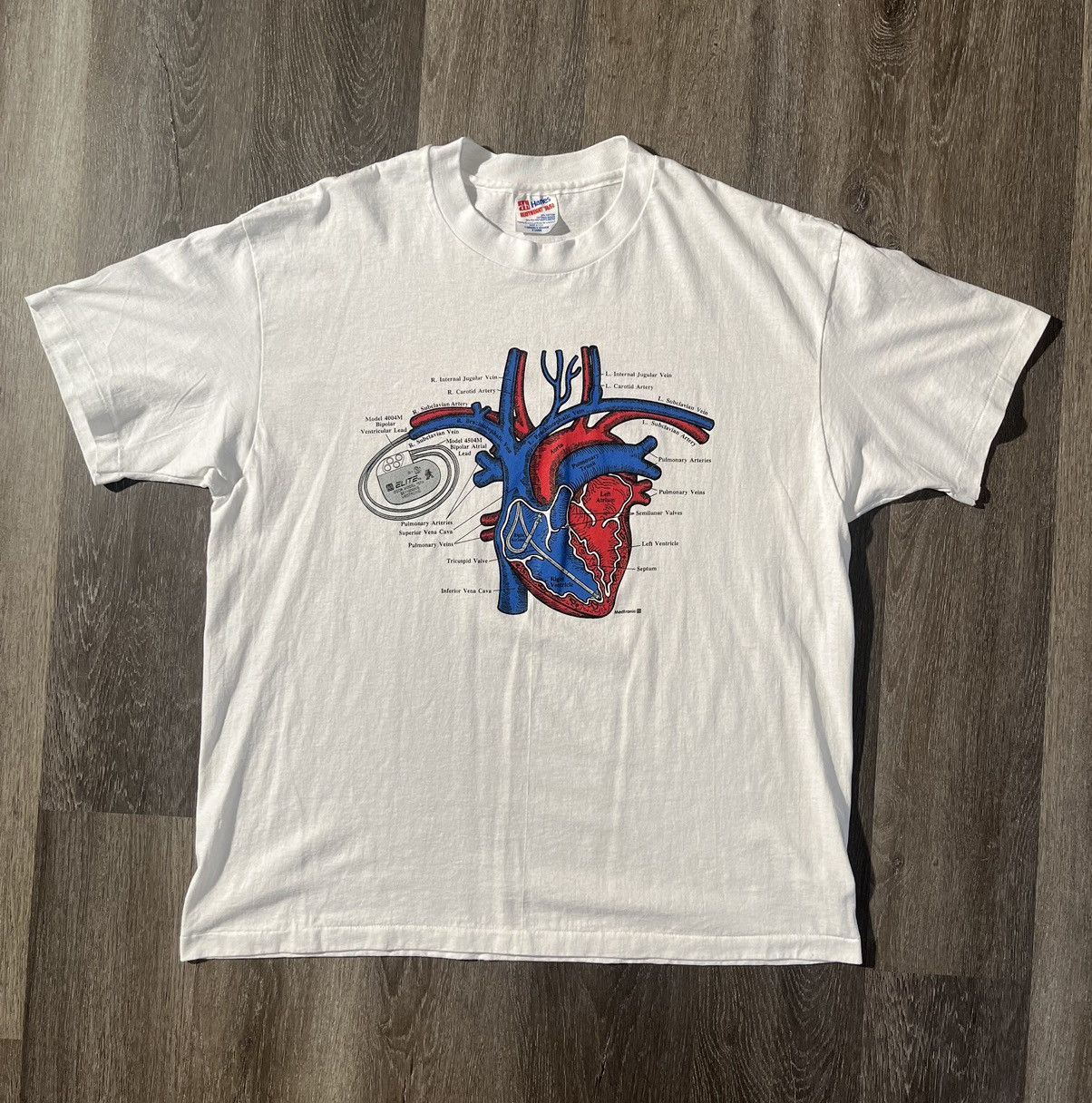Hanes × Streetwear × Vintage Vintage Medtronic heart diagram Tee | Grailed