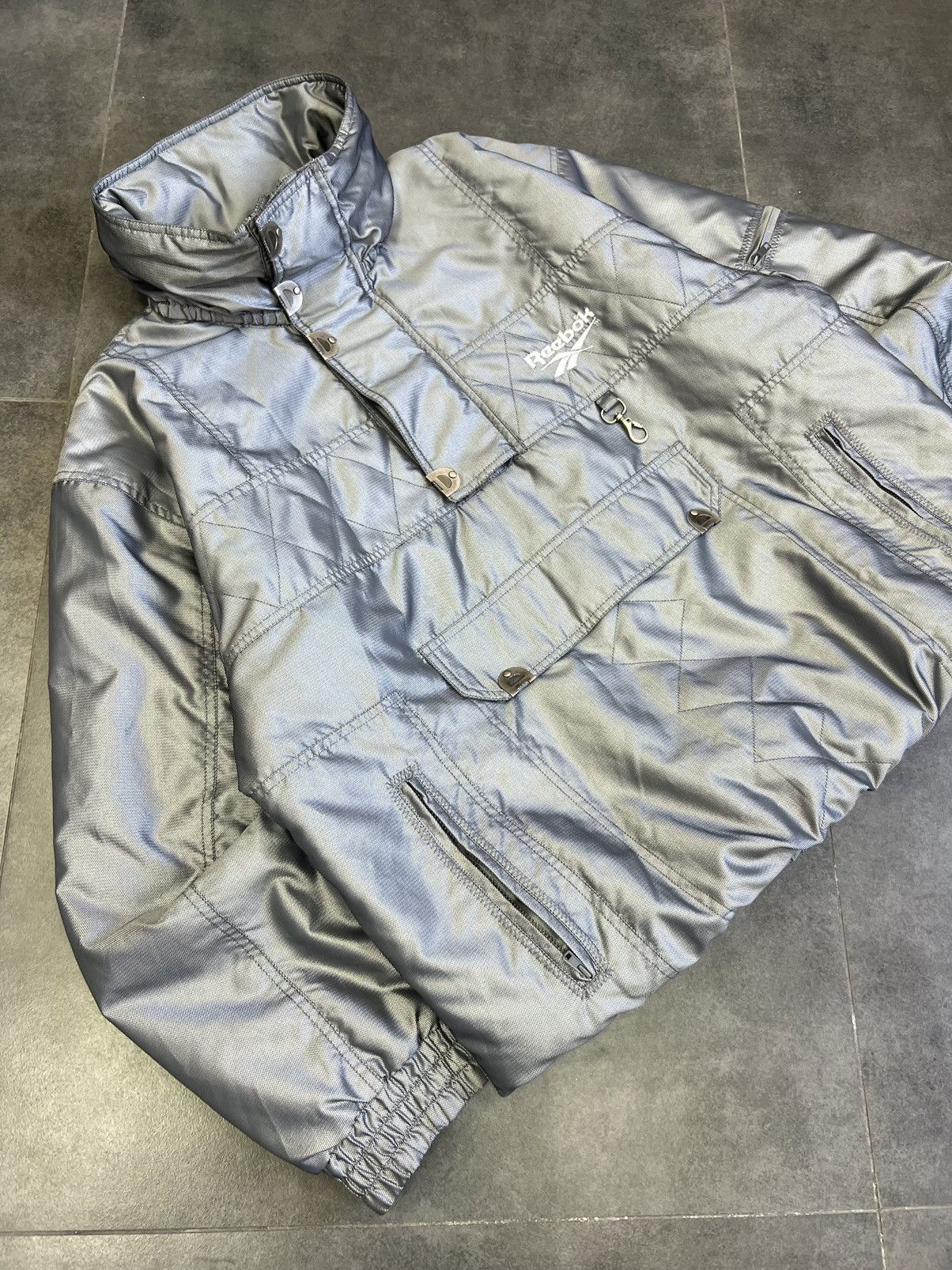 Reebok × Vintage Crazy Metallic futuristic vintage 90s reebok anorak jacket Size US L / EU 52-54 / 3 - 5 Thumbnail