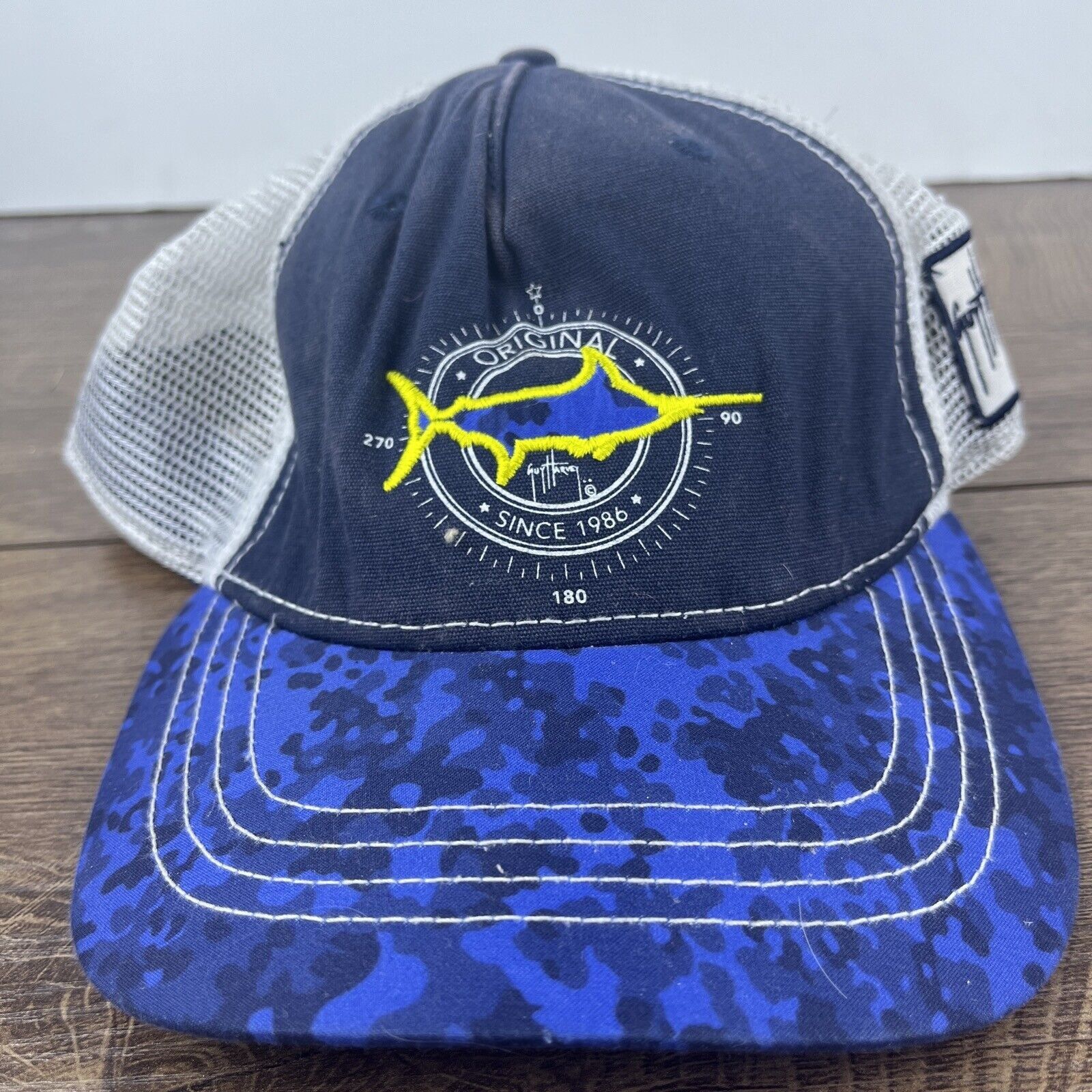 Guy Harvey Guy Harvey Hat Marlin Blue Hat Adjustable Adult Size Blue Ha Size ONE SIZE - 1 Thumbnail