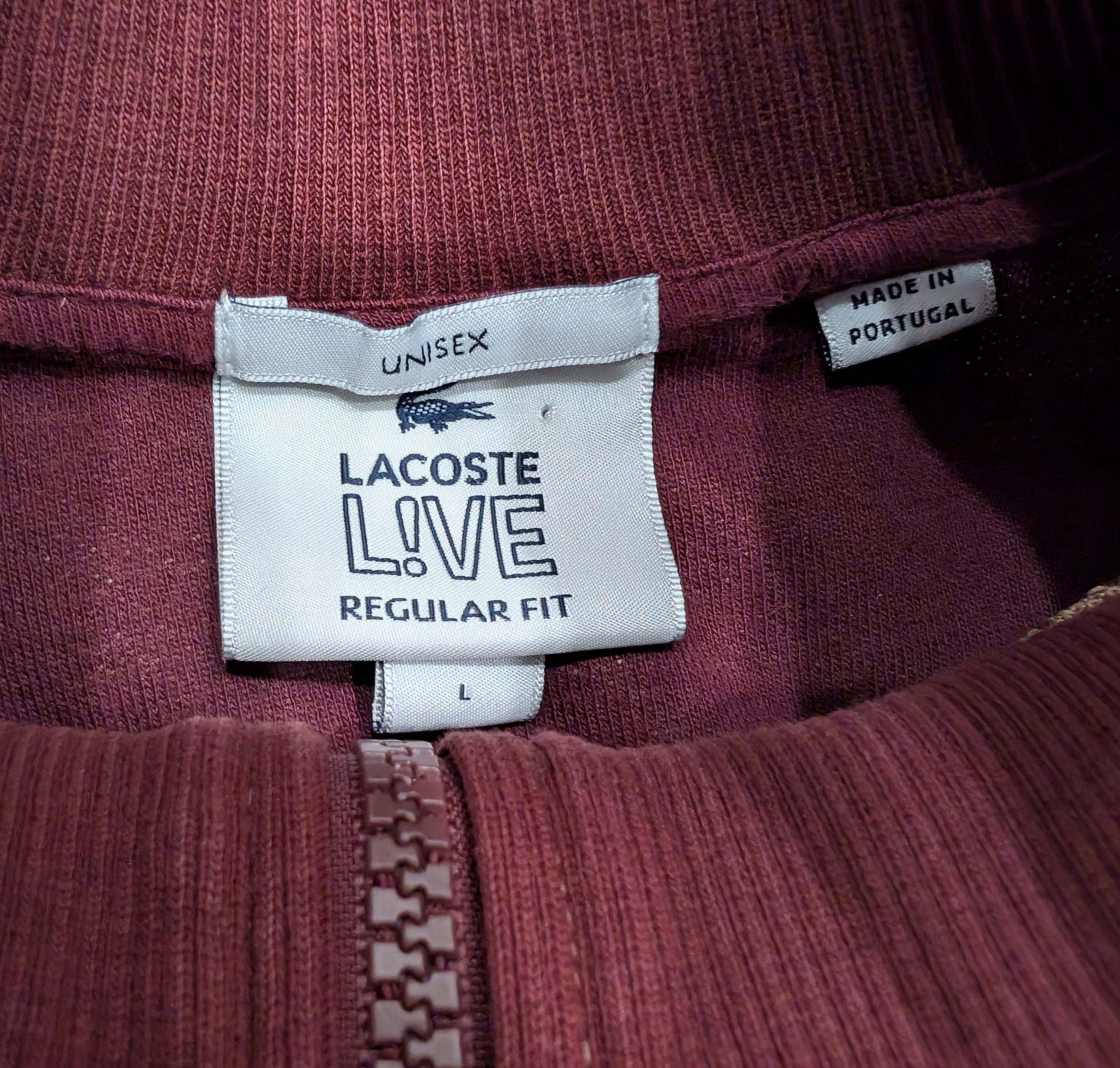 Lacoste Lacoste Live Monogram Zip Up Sweatshirt Made in Portugal Size US L / EU 52-54 / 3 - 3 Thumbnail