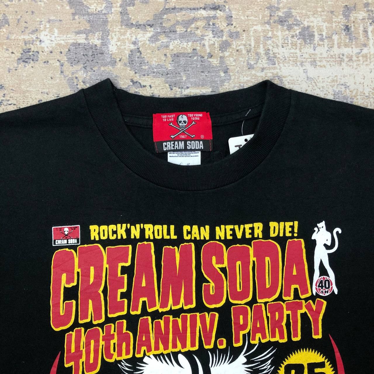 Japanese Brand T127 CREAM SODA x PINKDRAGON 40TH ANNIV. ROCK N PUNK TEE Size US S / EU 44-46 / 1 - 2 Thumbnail