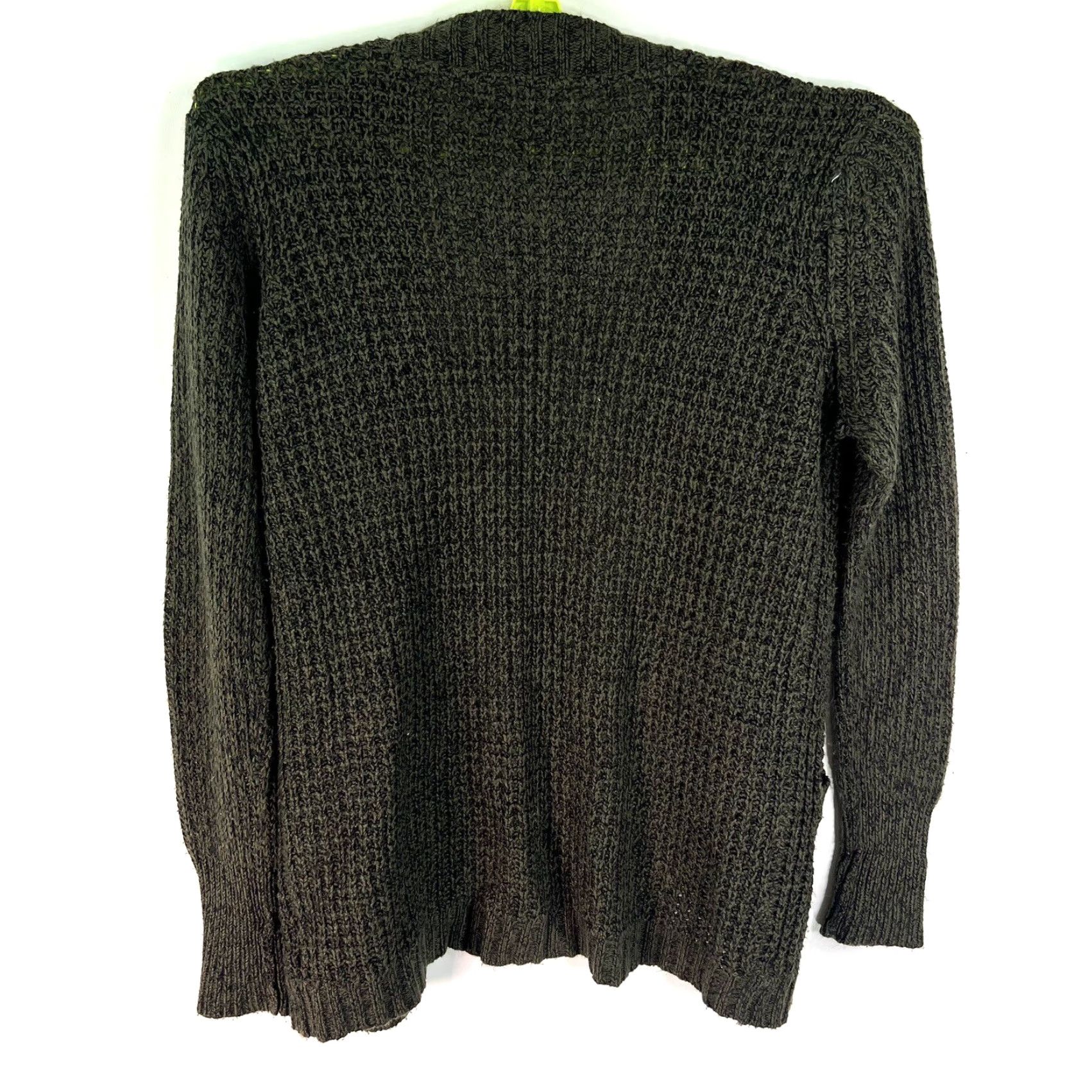 Vintage RD Style Open Front Cardigan Wool/Waffle Knit Sweater Women's XL Green Pockets Vintage No (Casual, Workwear) Size XL / US 12-14 / IT 48-50 - 6 Thumbnail