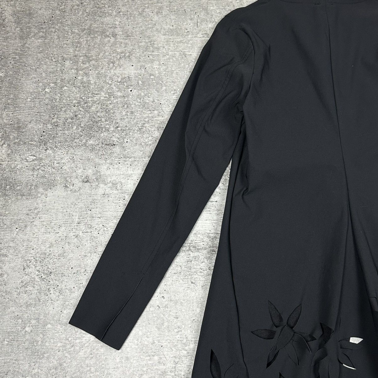 Rundholz Rundholz Black Label Coat Flower Cutouts Black Nylon Women Size S / US 4 / IT 40 - 9 Thumbnail