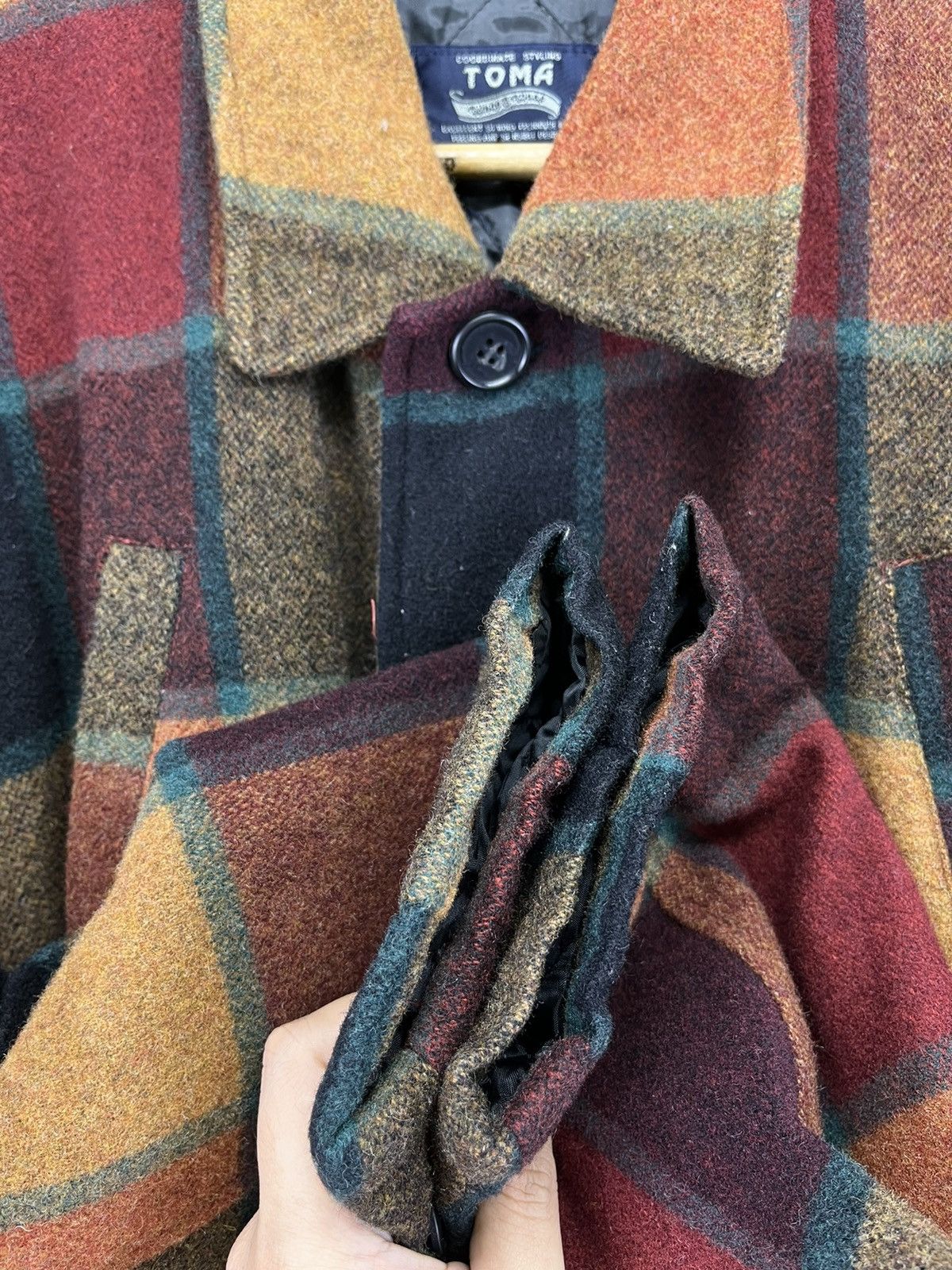 Japanese Brand Vintage Toma Shadow Plaid Button Up Jacket Size US M / EU 48-50 / 2 - 11 Thumbnail