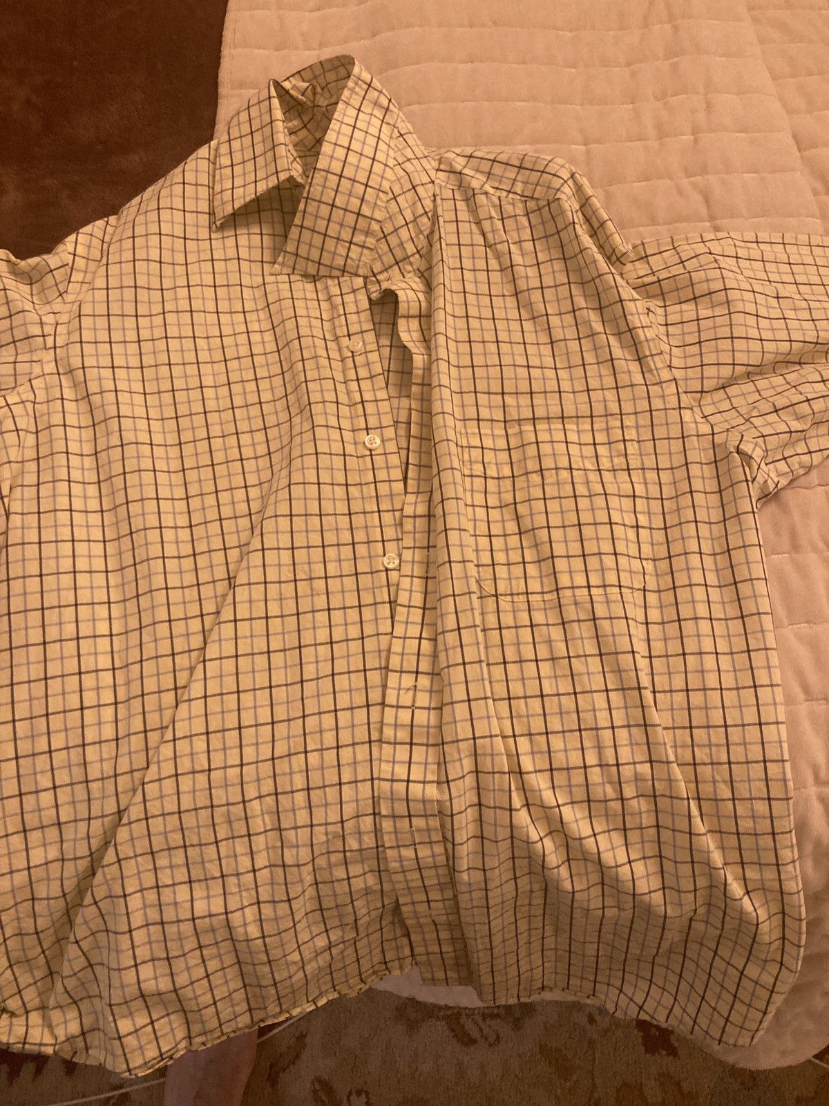 Club Room Yellow with black/blue lines Club Room Button Up Size US M / EU 48-50 / 2 - 2 Thumbnail