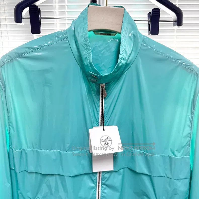 Hermes Hermes Waterproof Nylon Shell Jacket, Mint Green Size US S / EU 44-46 / 1 - 3 Thumbnail