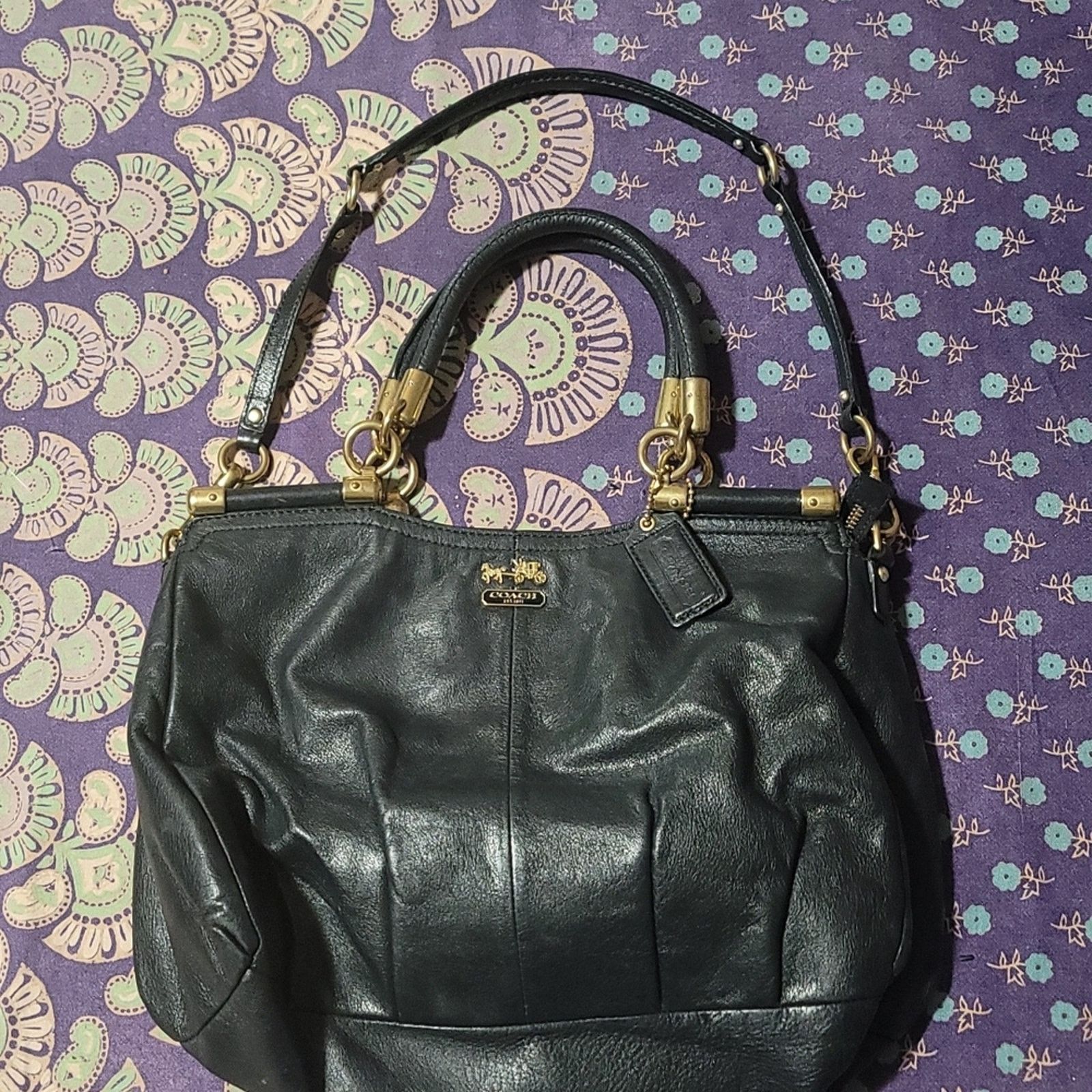 Coach Beautiful Black and Brass Coach Bag Size ONE SIZE - 1 Thumbnail