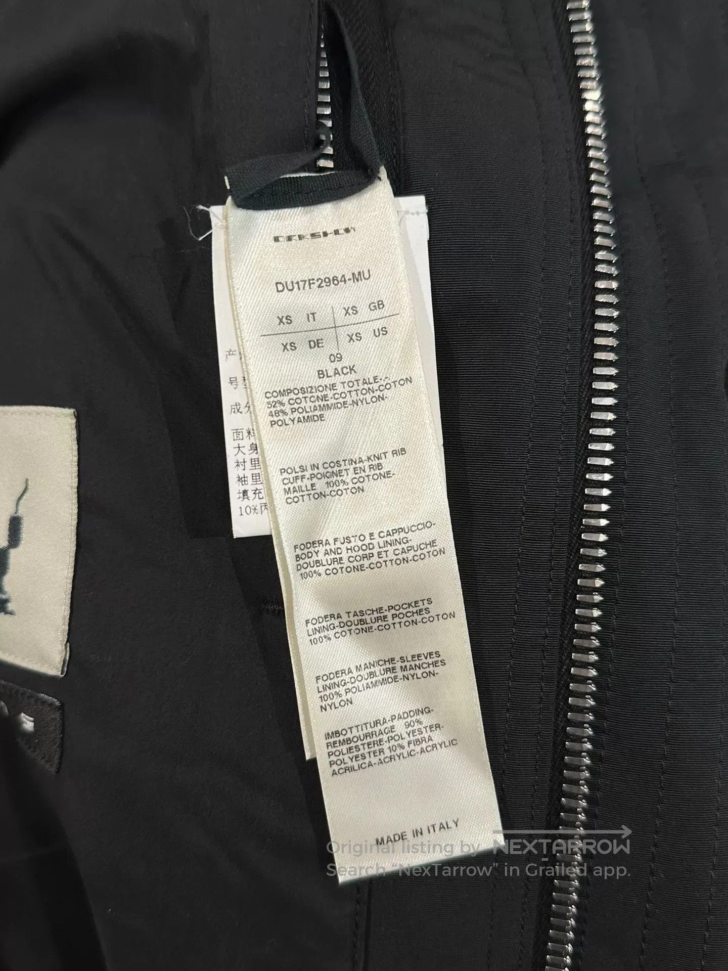 Rick Owens Drkshdw Rick Owens DRKSHDW Longline Hooded Coat. Size US XS / EU 42 / 0 - 8 Thumbnail