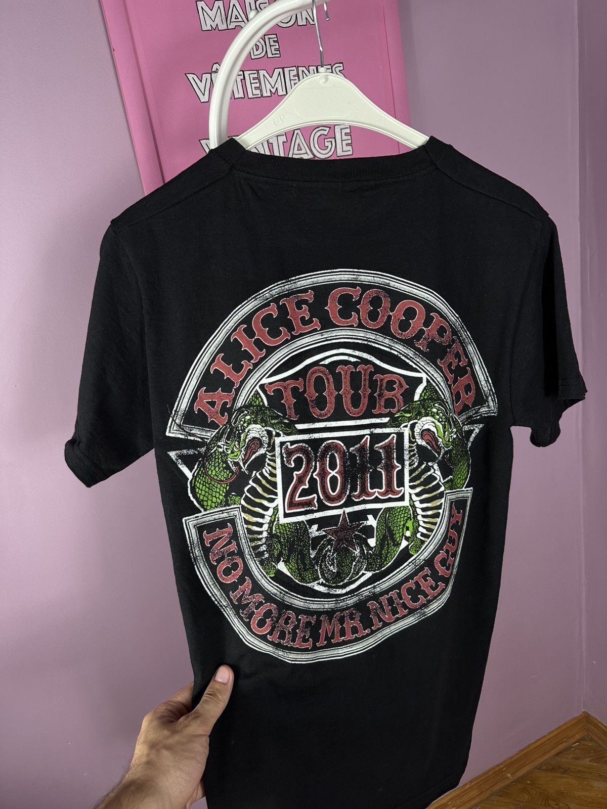 Fruit Of The Loom Alice Cooper TShirt 2011 Tour No More Mr Nice Guy Band Size US S / EU 44-46 / 1 - 12 Thumbnail