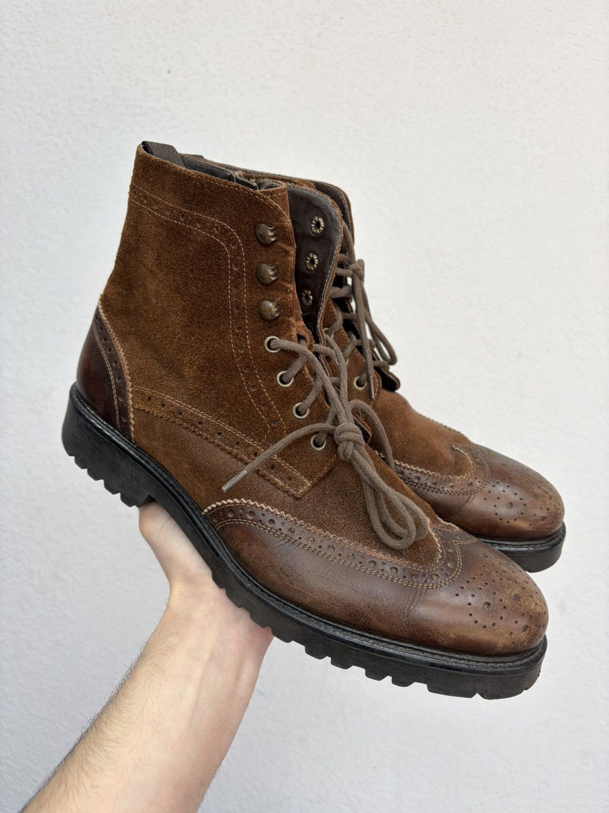 If Six Was Nine Vintage Y2K Guidi CCP Style Distressed Leather Biker Boots Size US 10 / EU 43 - 2 Thumbnail