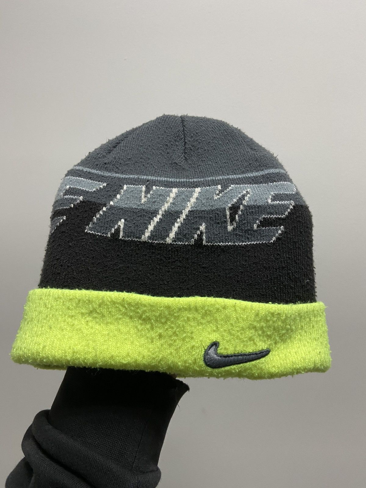 Nike × Vintage Nike Hat Vintage big Logo beanie swoosh Y2K Size ONE SIZE - 3 Thumbnail