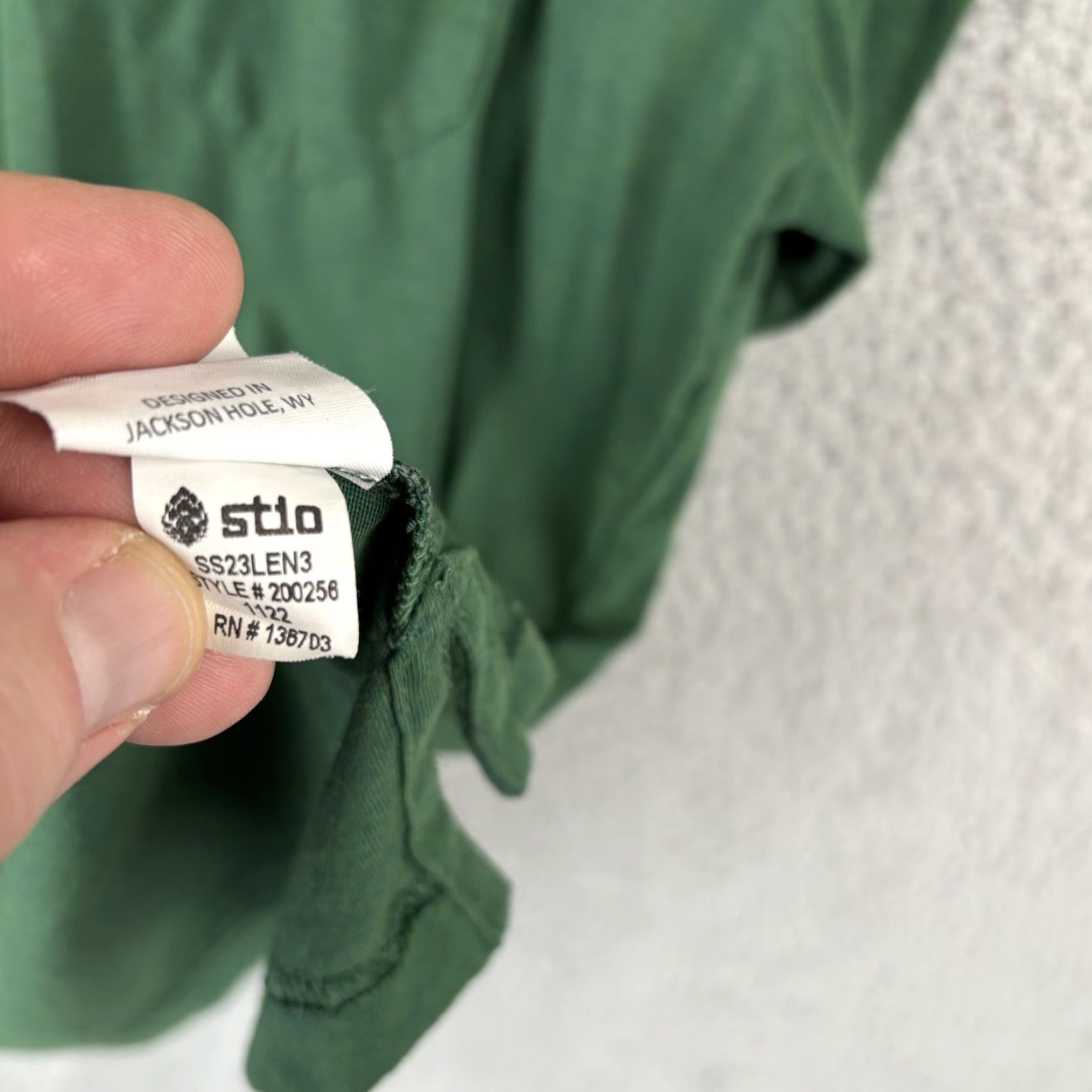 Vintage Stio Polo Shirt Mens L Green Jersey Golf Casual Short Sleeve Button Logo Pocket Stretch Lightweight Size US L / EU 52-54 / 3 - 4 Thumbnail
