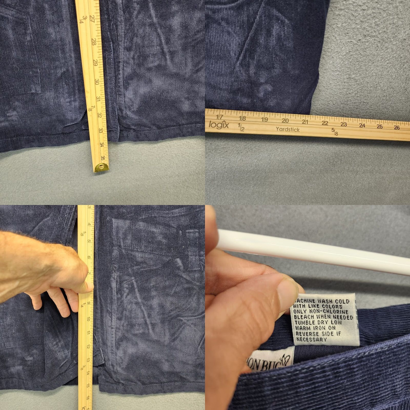 Vintage VINTAGE Fashion Bug Corduroy Skirt Women 16W Blue Pencil Long Office Preppy City Womens Size 38" / US 16 / IT 52 - 8 Thumbnail