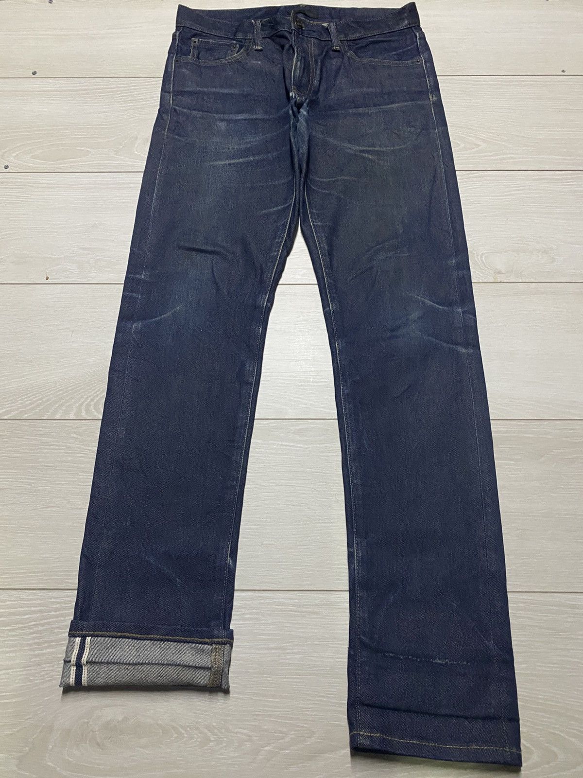 Undercover × Uniqlo Vintage Uniqlo Blue Wash Distressed Repair Skinny Jeans Size US 32 / EU 48 - 1 Thumbnail