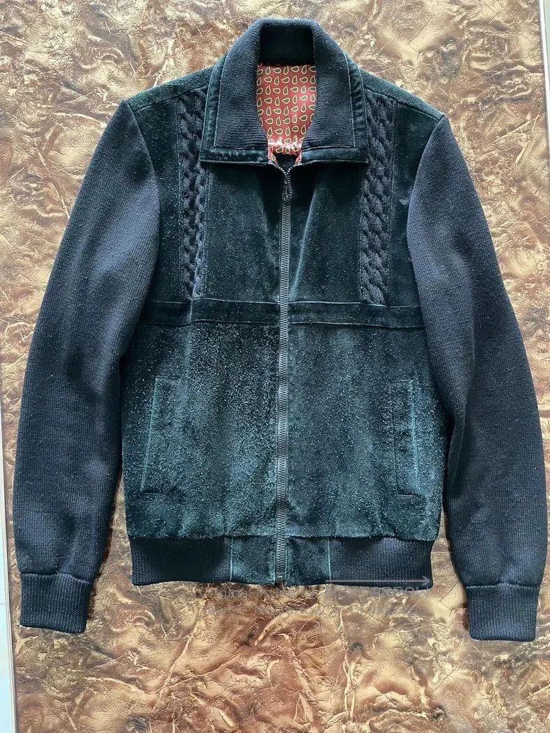 Number (N)ine Suede Silk Mix Jacket in Black. Size US M / EU 48-50 / 2 - 1 Thumbnail