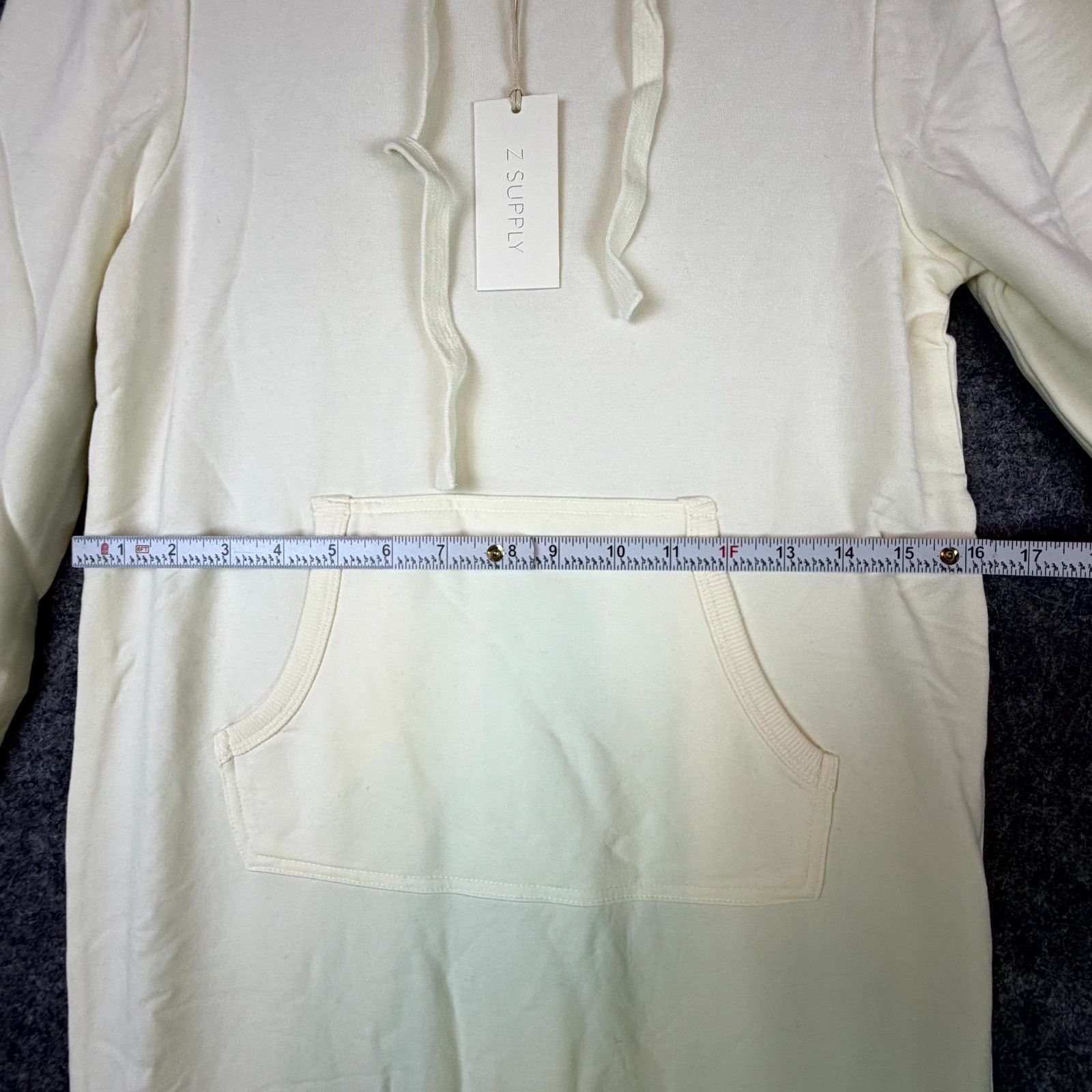 Z Supply Z Supply Ruffle Hoodie Dress XS Cloud Dancer Beachy Lounge Size XS / US 0-2 / IT 36-38 - 3 Thumbnail