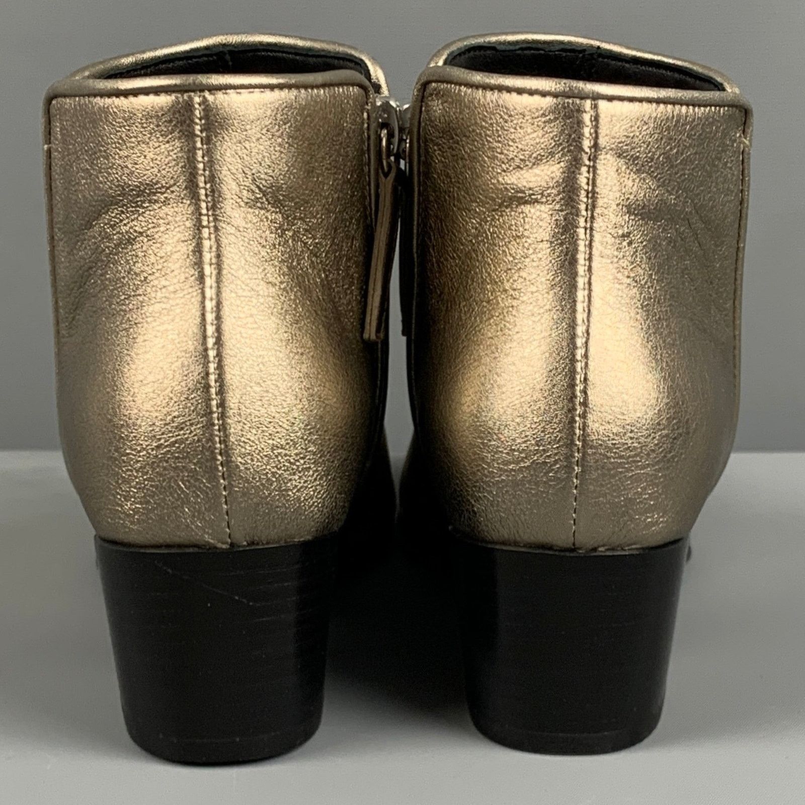 Giuseppe Zanotti GIUSEPPE ZANOTTI Size 5 Silver Leather Ankle Boots Size US 5 / IT 35 - 3 Thumbnail