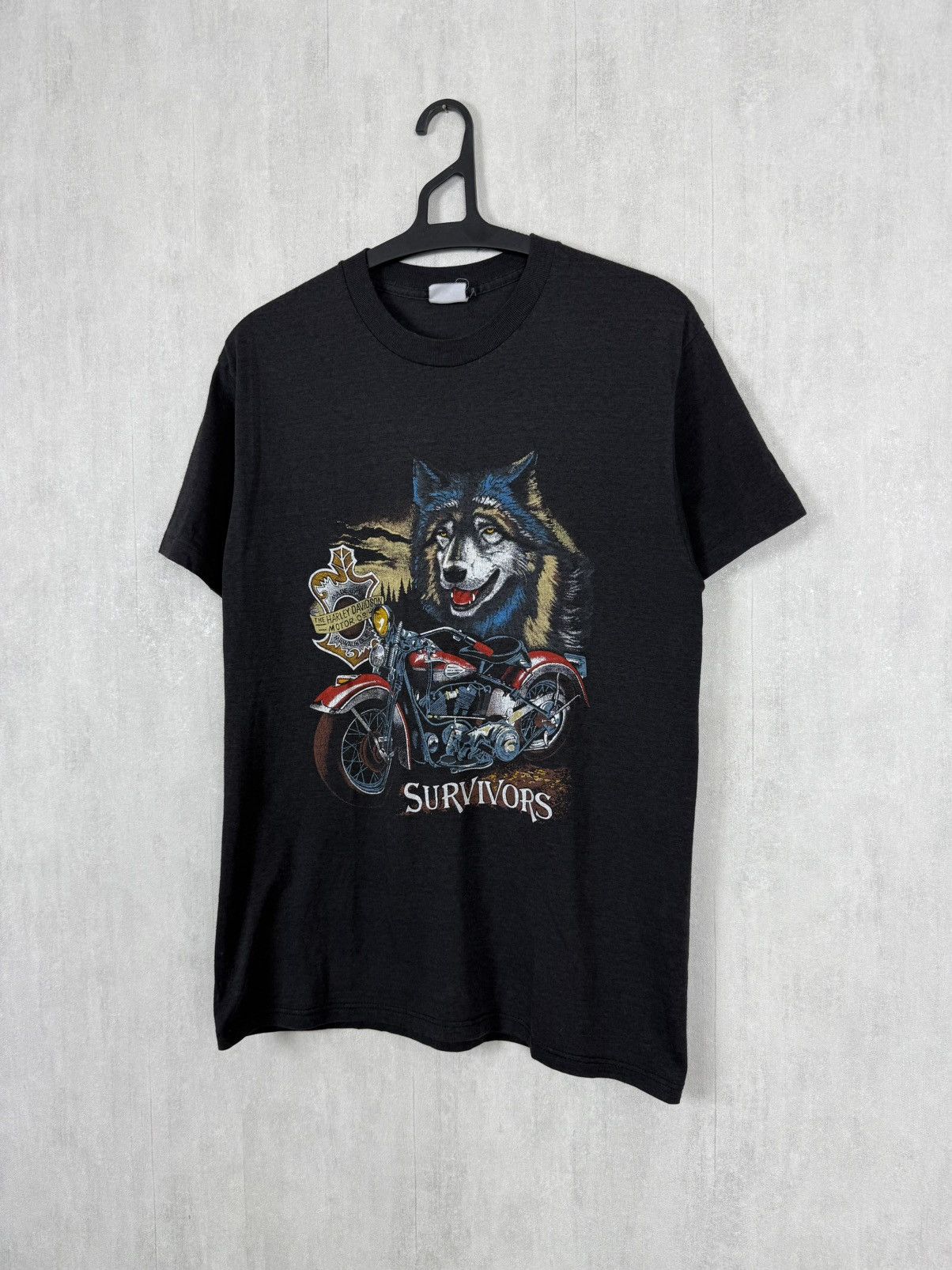 Harley Davidson Vintage 90s Harley Davidson Survivors 3D T-Shirt Size US M / EU 48-50 / 2 - 1 Thumbnail