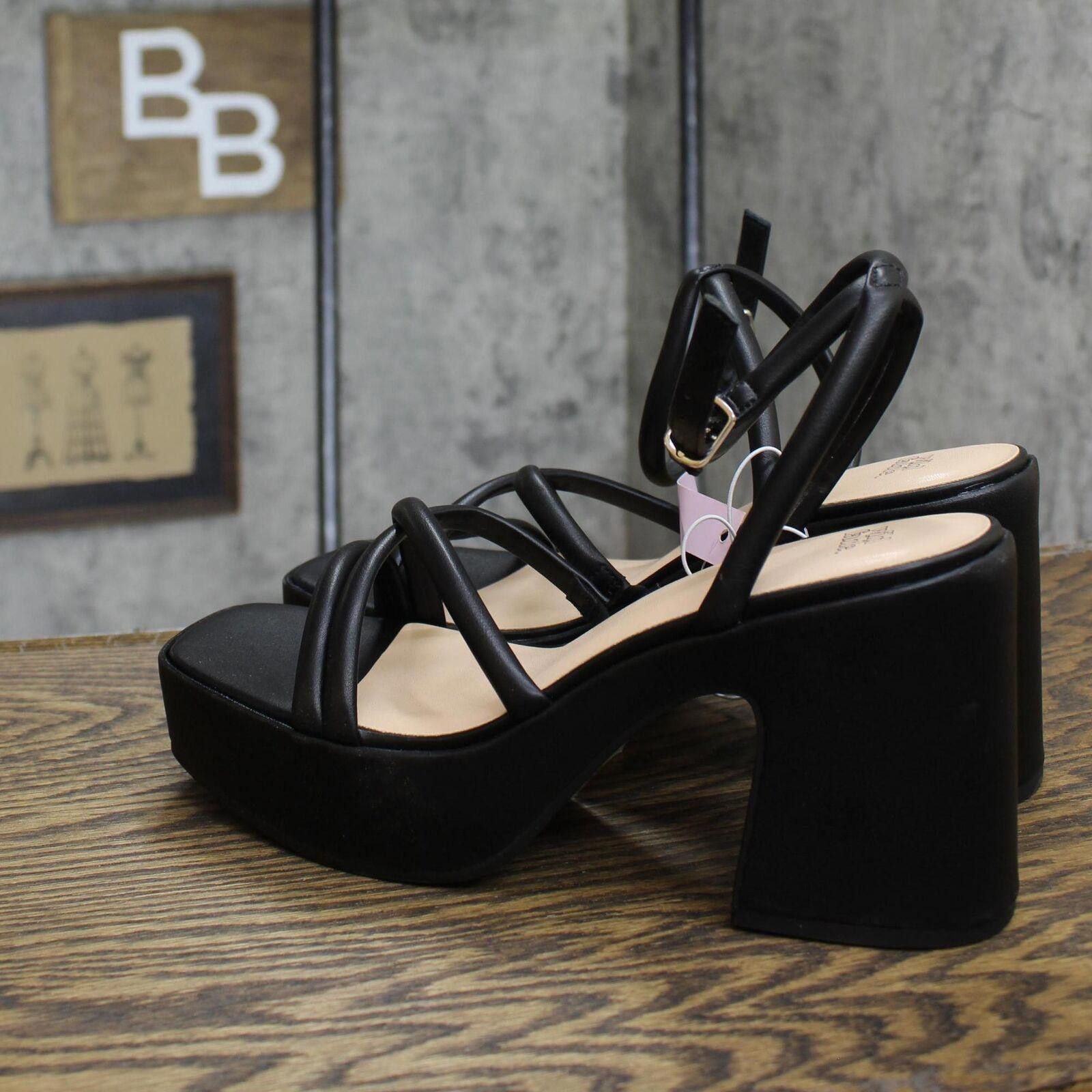 Designer Wild Fable Strappy Heels with Memory Foam Insole Black 9.5M Size US 9.5 / IT 39.5 - 2 Thumbnail