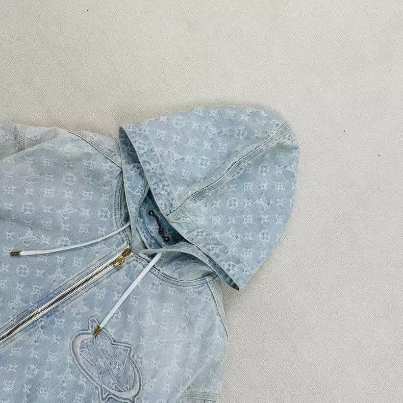 Louis Vuitton Louis Vuitton NBA Denim Hoodie Jacket -2505 Size US L / EU 52-54 / 3 - 3 Thumbnail