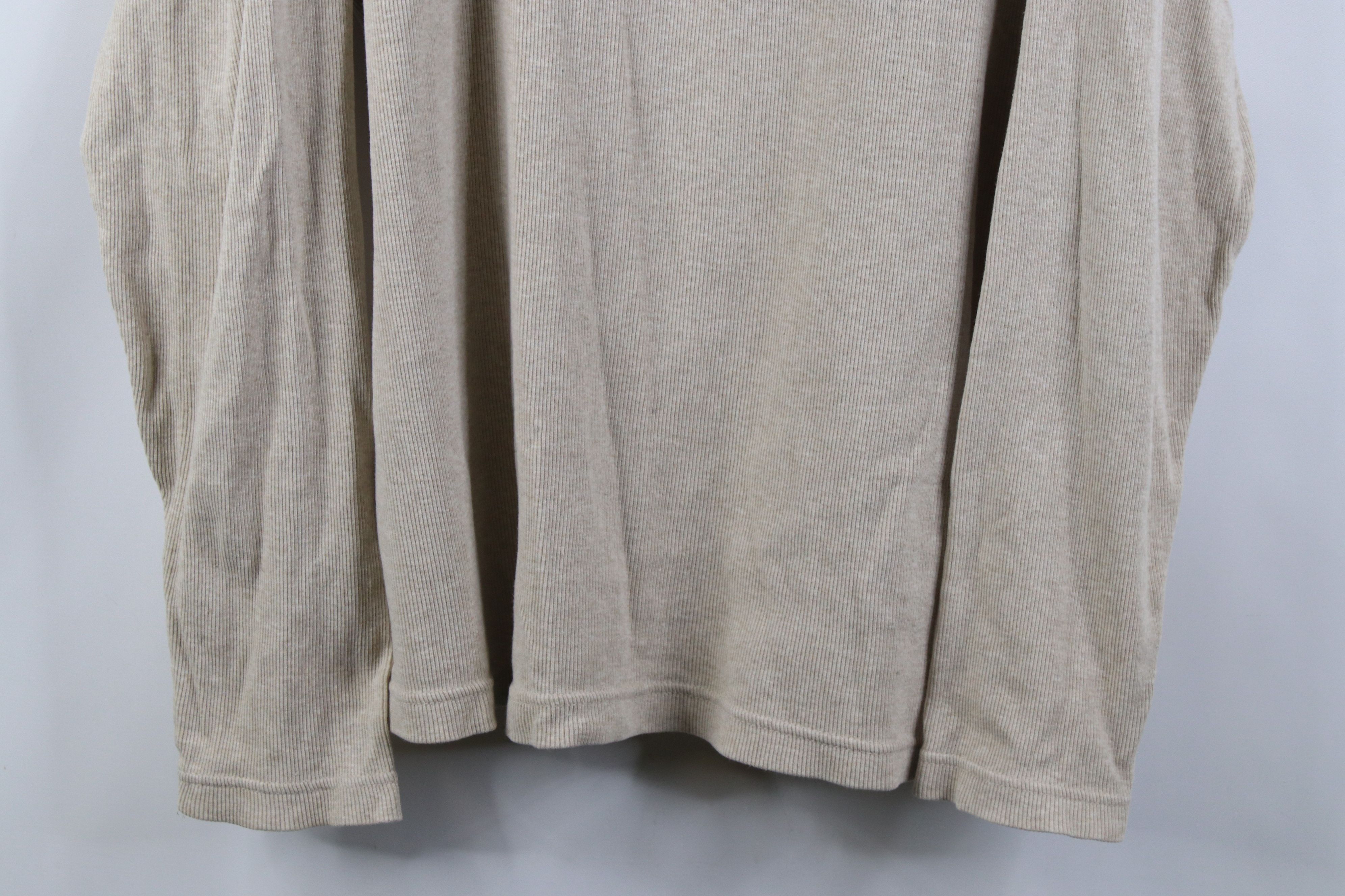 Lee Vintage 90s Y2K Lee Dungarees Knit Henley T-Shirt Beige Size US L / EU 52-54 / 3 - 3 Thumbnail