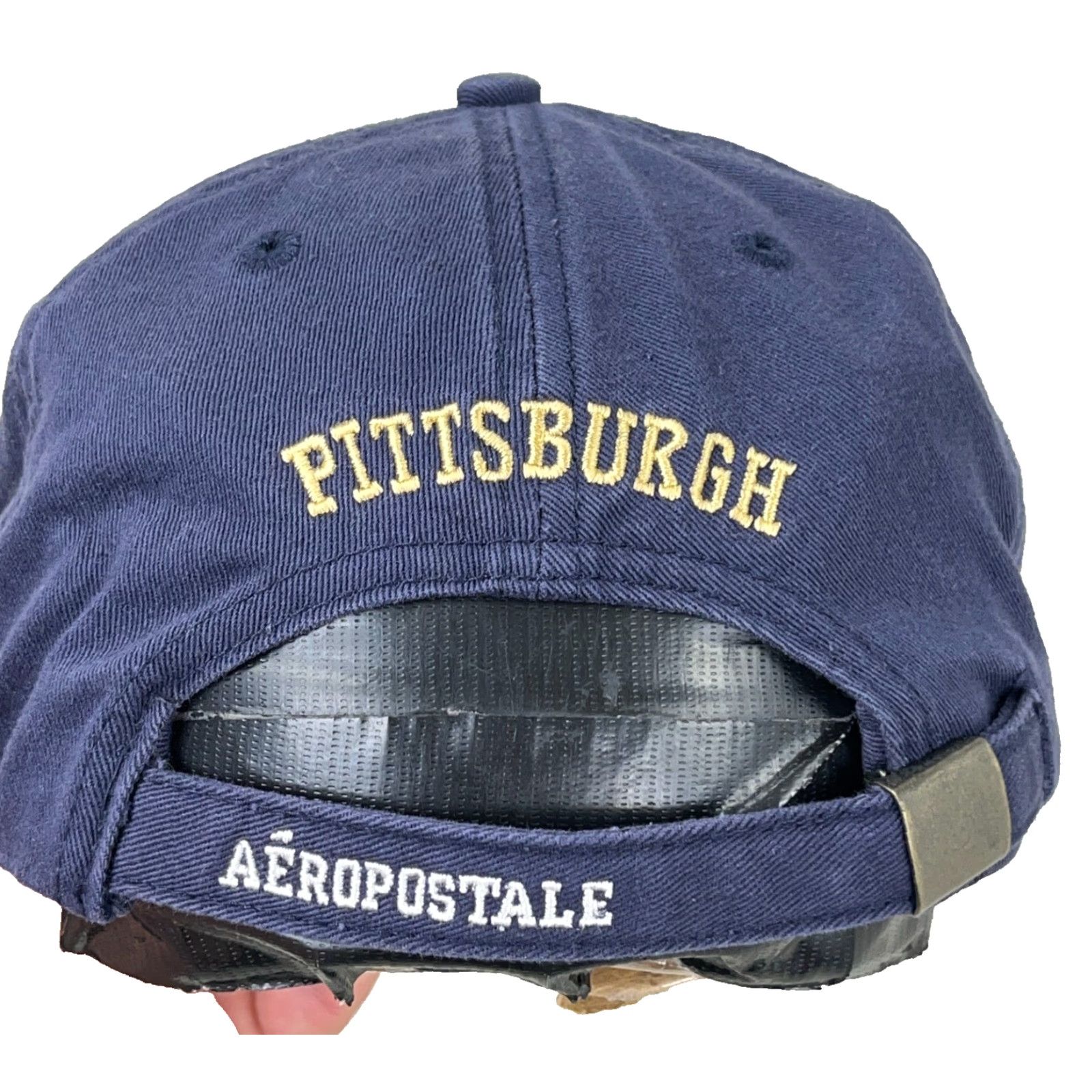 Aeropostale VINTAGE Aeropostale Hat Cap Strap Back Blue Twill Pittsburg Panthers Adult Size US 35 - 2 Thumbnail