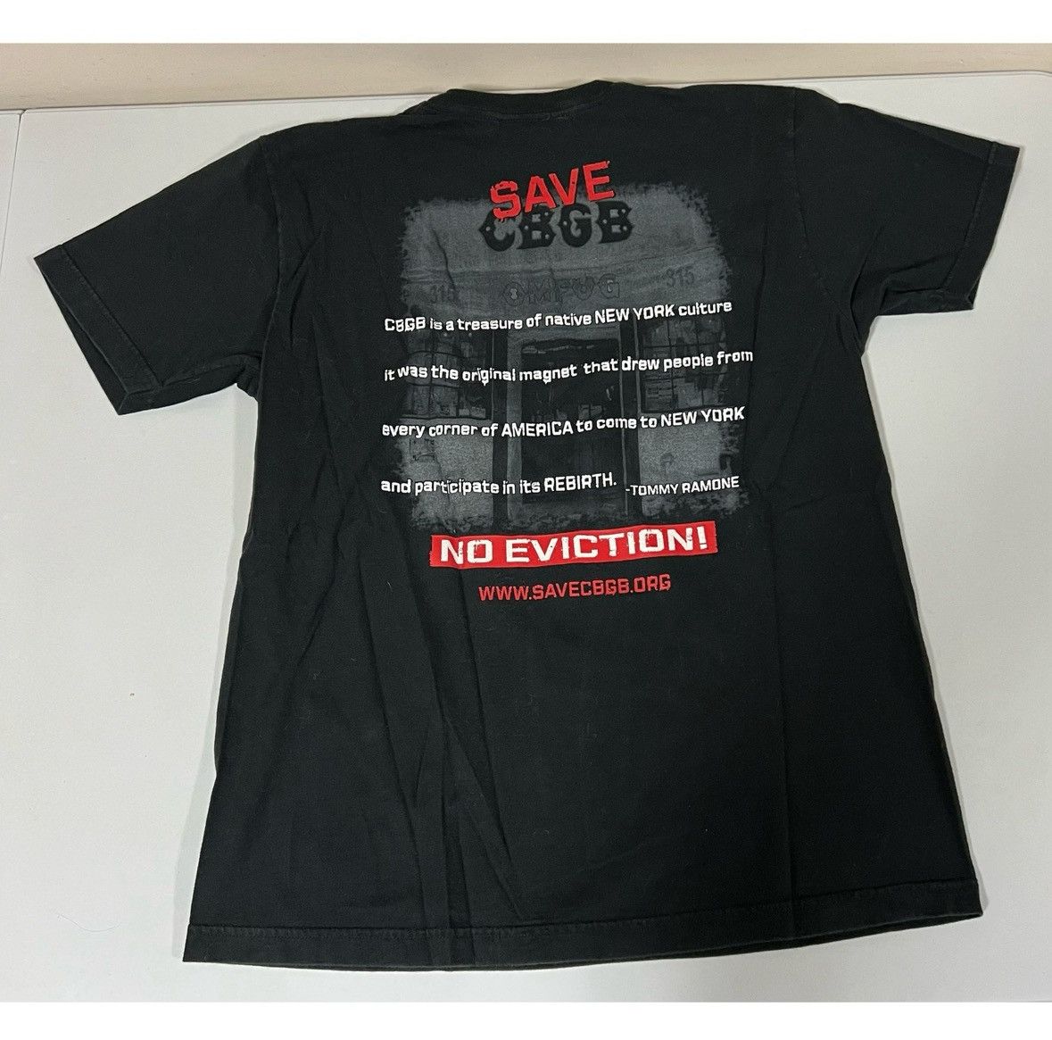Band Tees Black Red ‘Save CBGB’ Short Sleeve T-Shirt Top Tee Size L ⛓️ Size US L / EU 52-54 / 3 - 5 Thumbnail
