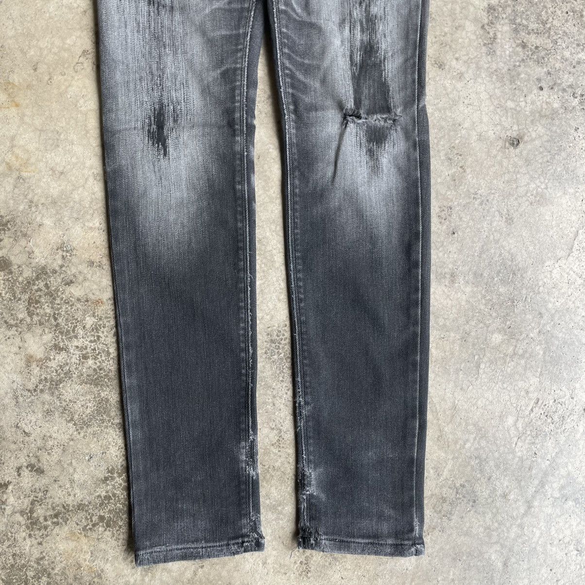 Edwin 🔥Vintage Edwin Washed Black Ripped Distress Skinny Jeans Size US 29 - 3 Thumbnail