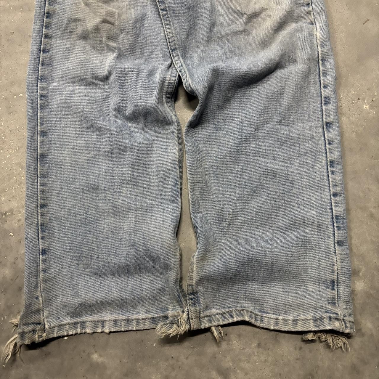 Japanese Brand × Vintage Crazy Vintage Y2K/2000s Light Wash Distressed Denim Jeans! Size US 34 / EU 50 - 6 Thumbnail