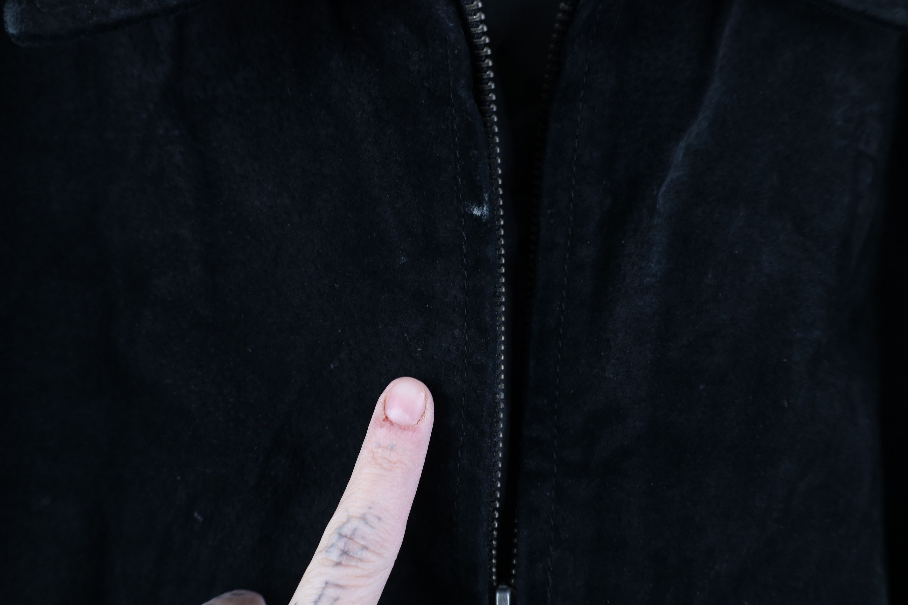 Vintage Vintage 90s Streetwear Suede Leather Bomber Jacket Black Size US XXL / EU 58 / 5 - 6 Thumbnail