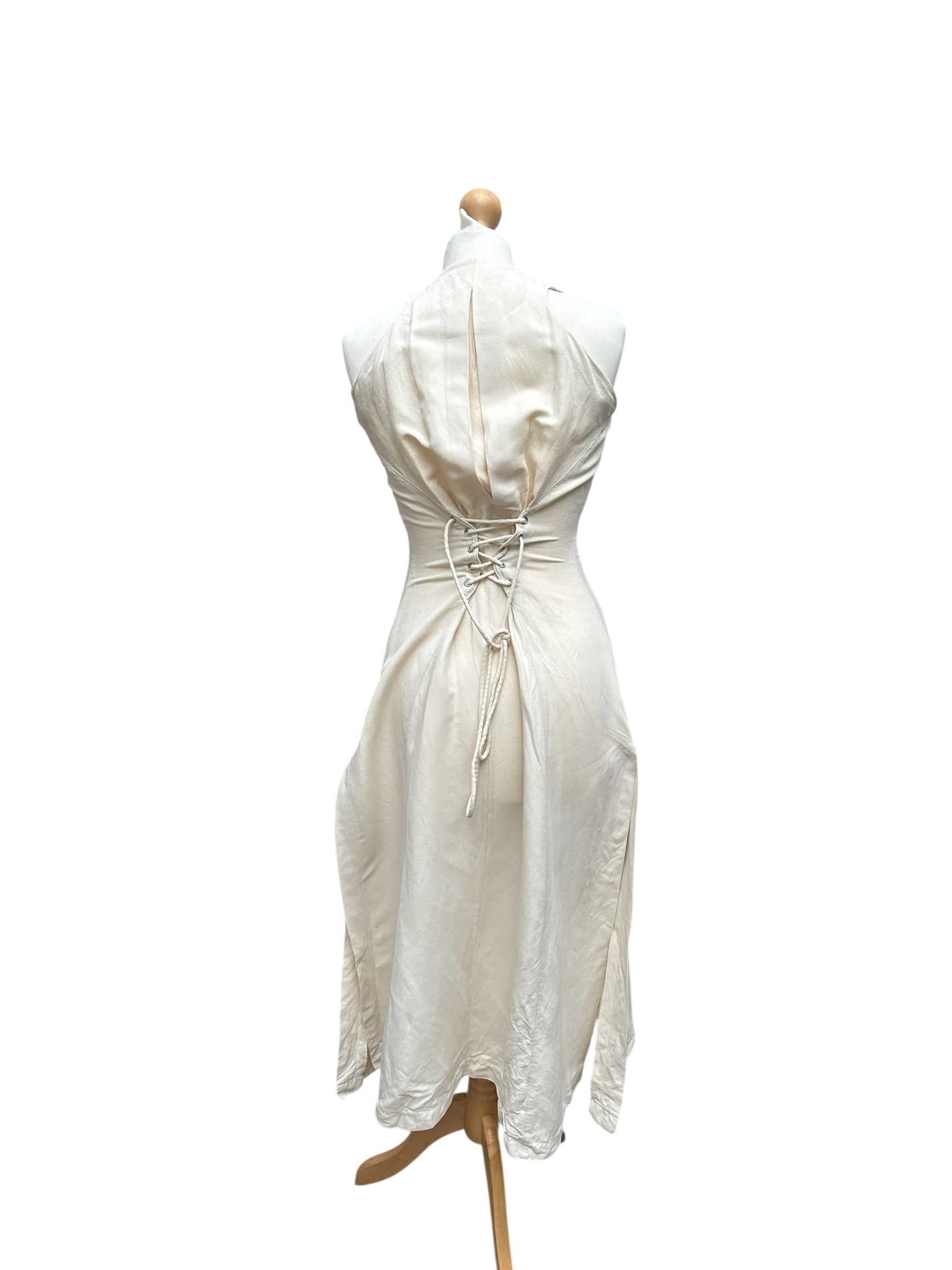 Thierry Mugler SS 1989 Beige Sculptural Dress Size IT 44 fit Size S / US 4 / IT 40 - 5 Thumbnail
