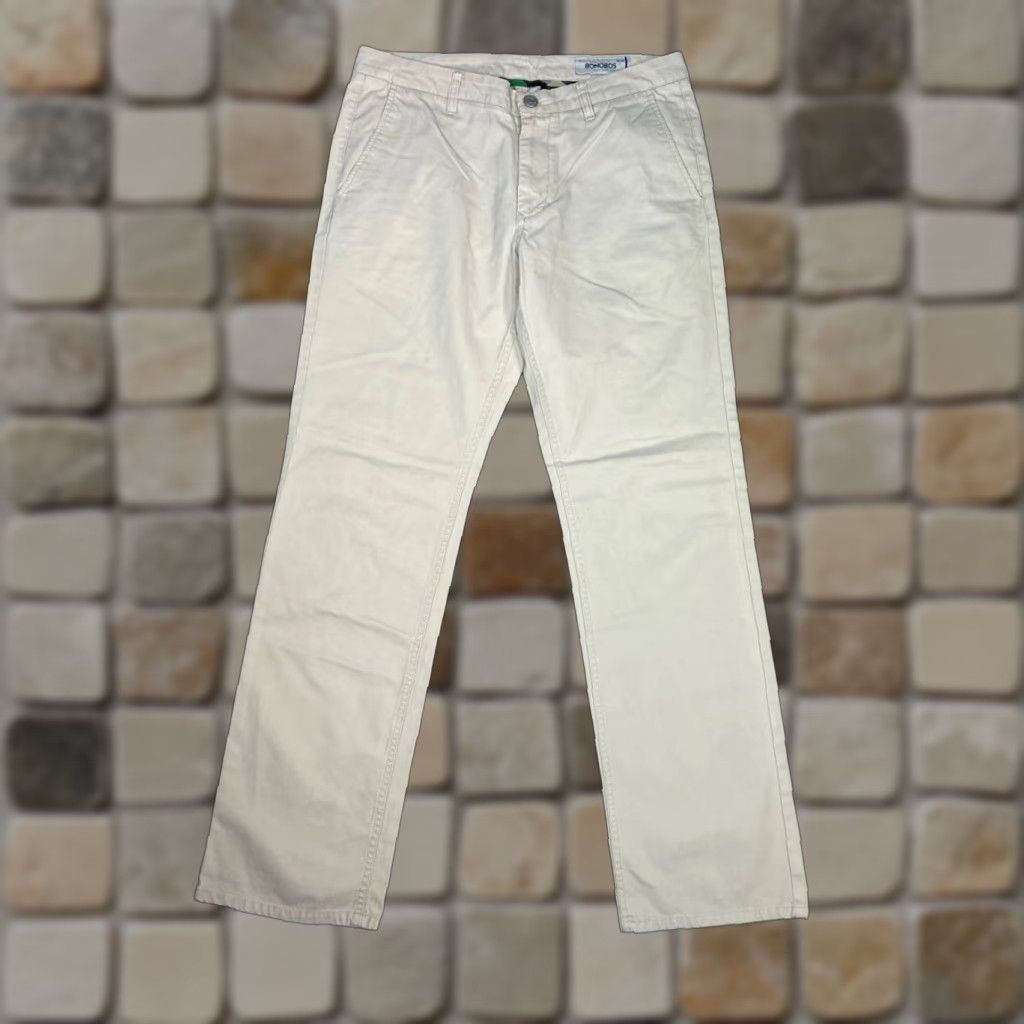 Bonobos Bonobos Chinos Pants Men 32 Beige Cotton Low Rise Flat Front Straight Fit Mens Size US 32 / EU 48 - 1 Thumbnail
