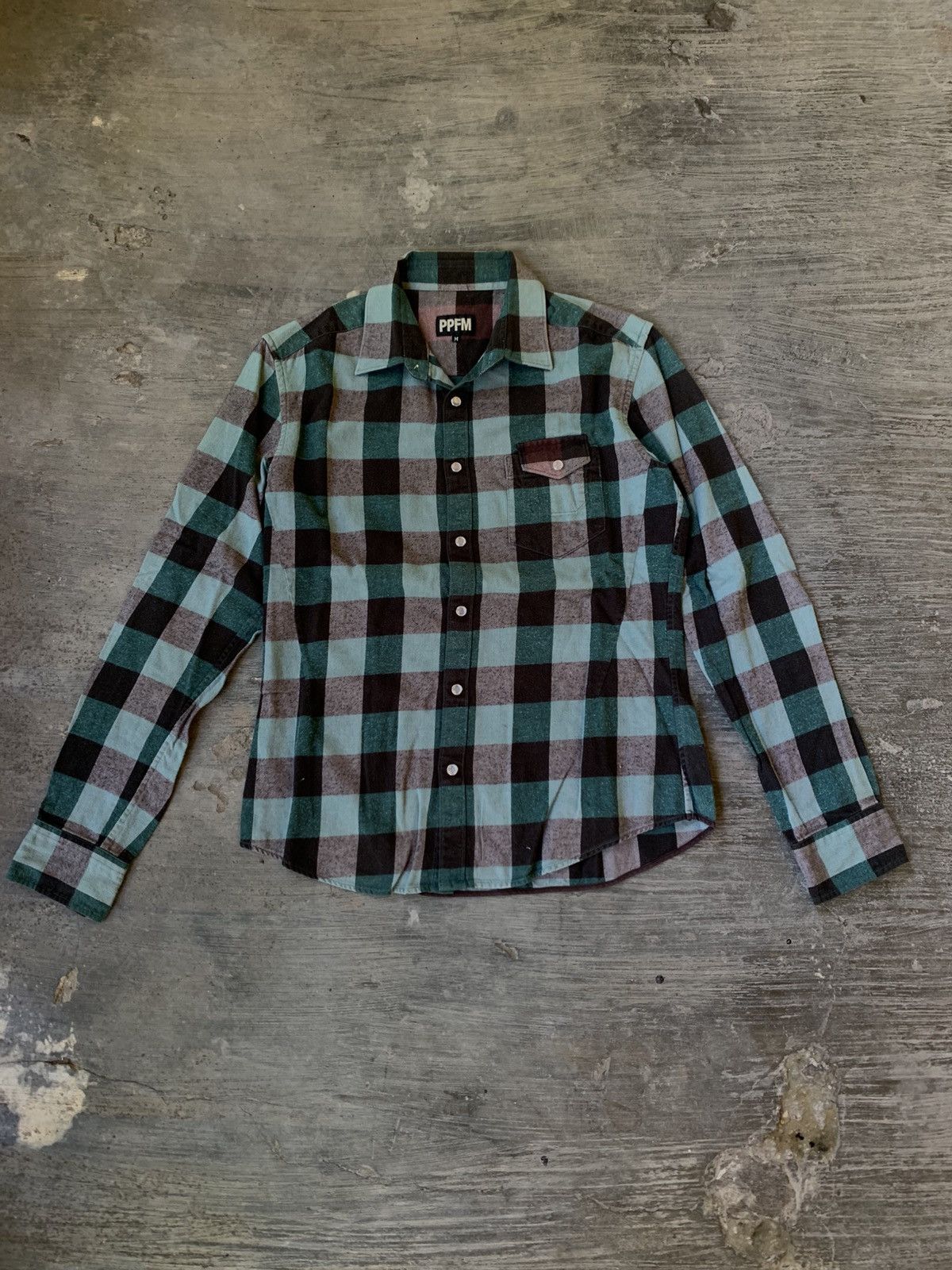 If Six Was Nine PPFM Checkered Snap Button Flannel Shirt Size US M / EU 48-50 / 2 - 1 Thumbnail