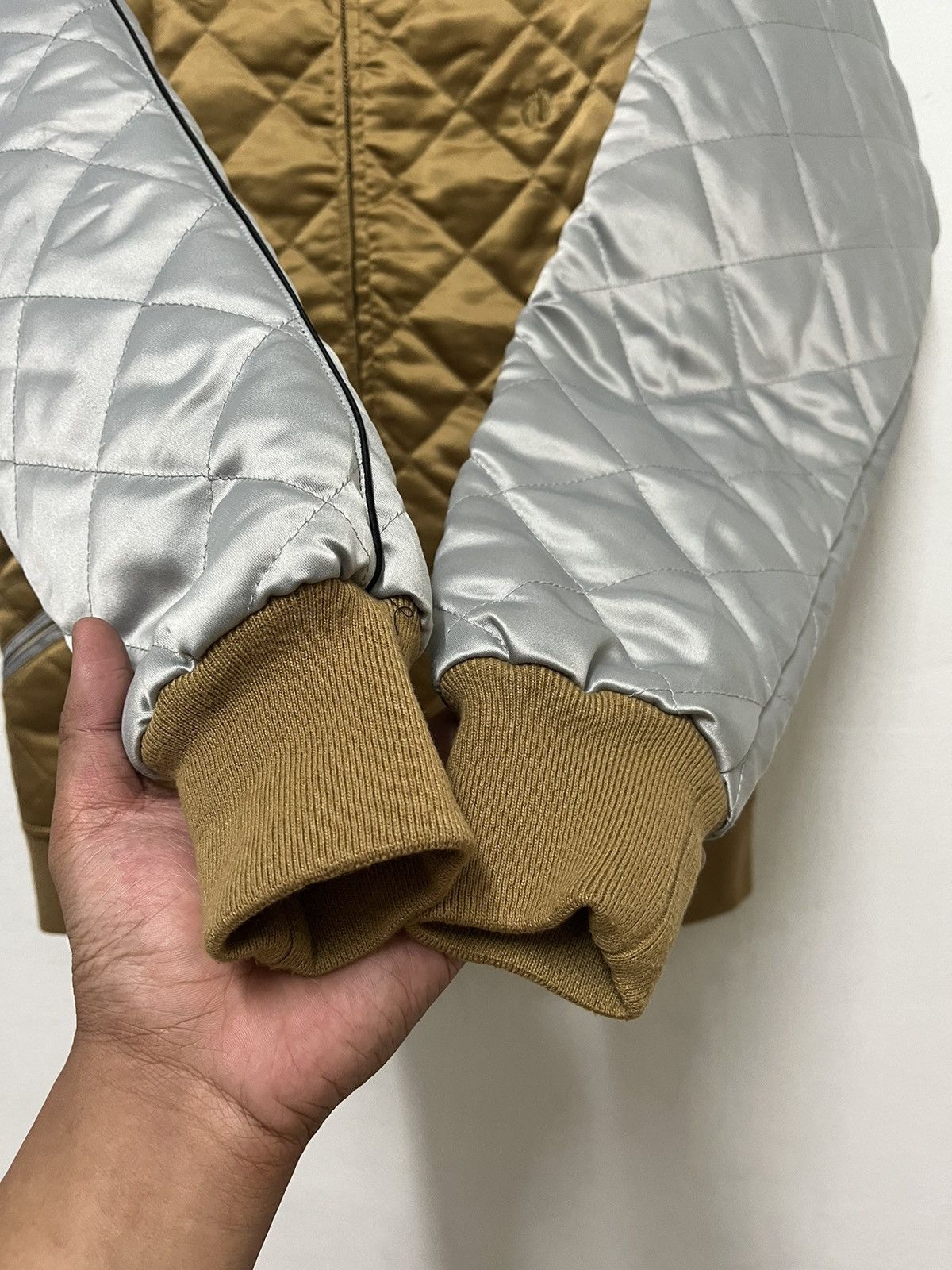 Hang Ten × Japanese Brand Hang ten quilted gold silver bomber jacket Size US M / EU 48-50 / 2 - 10 Thumbnail