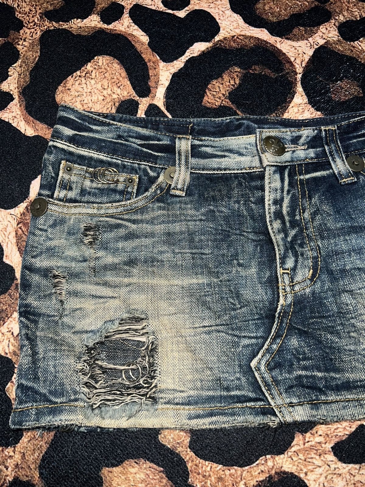 Japanese Brand Rare D.i.a. Gyaru denim micro skirt 💖 Size 26" / US 2 / IT 38 - 6 Thumbnail