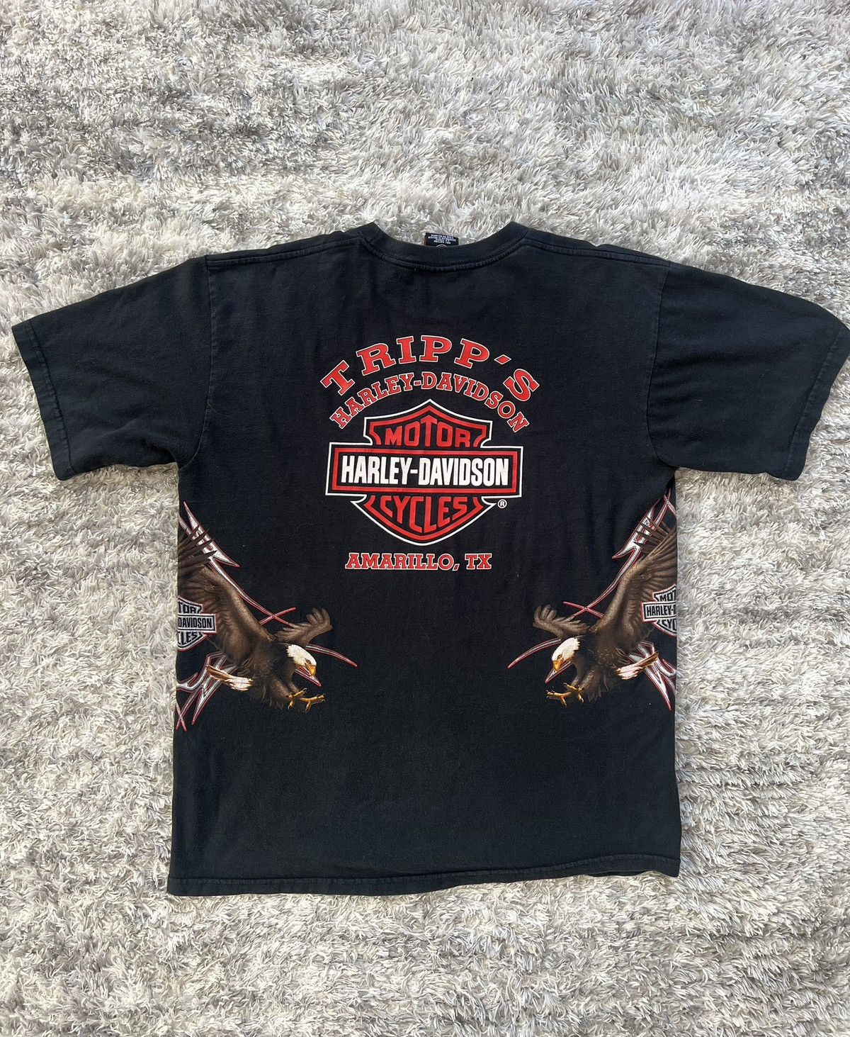 Harley Davidson Vintage Y2K Harley Davidson More than a Machine Amarillo TX Size US XL / EU 56 / 4 - 3 Thumbnail