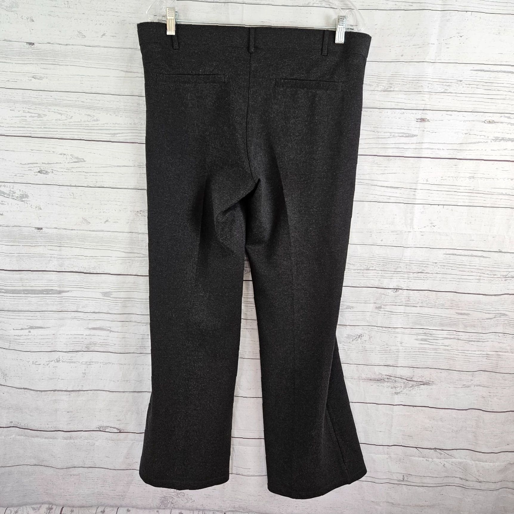 Vintage Betabrand Womens Pull On Pants Sz XL Petite Gray Mid Rise Knit Dress Pants Womens Pants Size 40" / US 18 - 3 Thumbnail