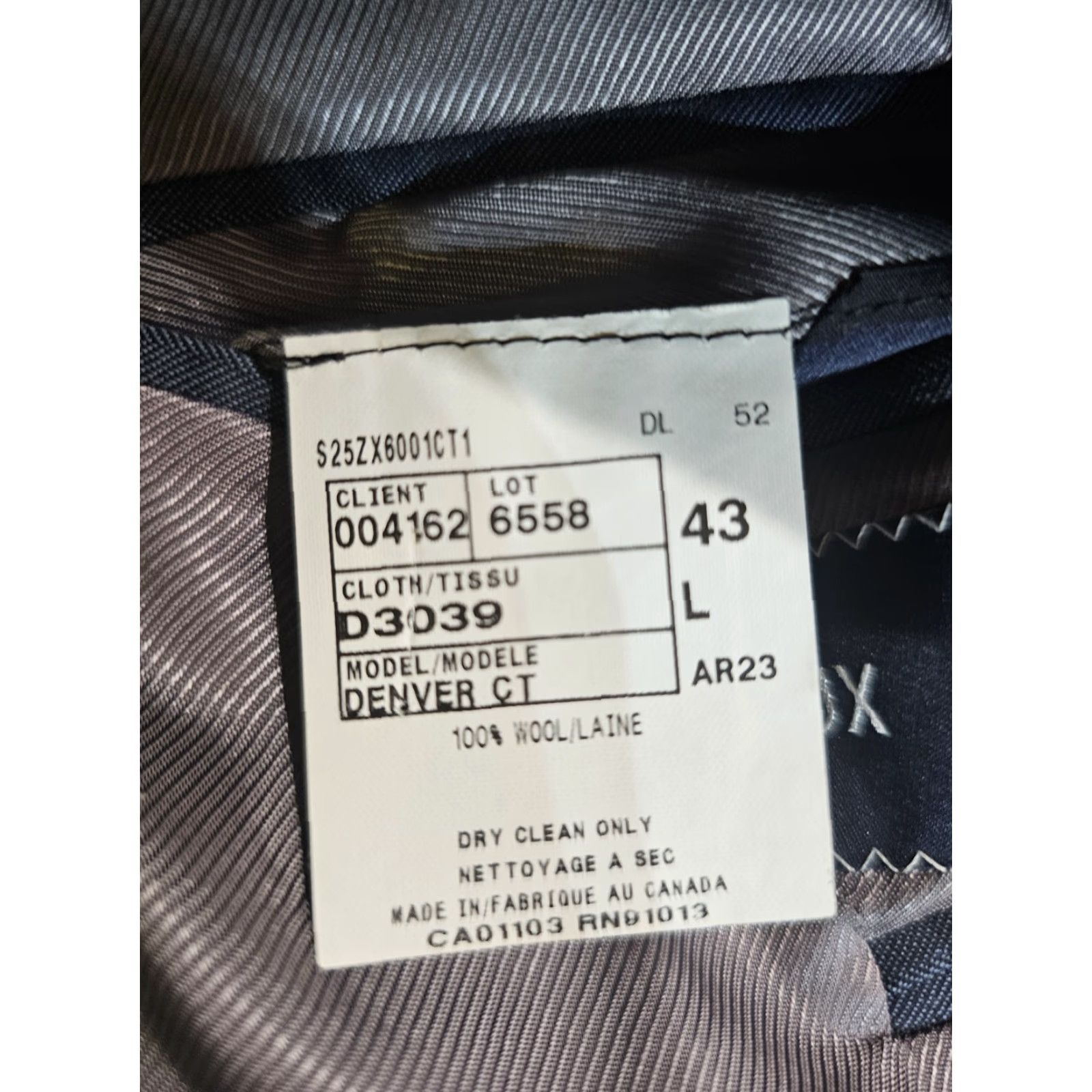 Cremieux Daniel Cremieux Collection Loro Piana Super 130s Suit Jacket Mens Blue 43L Blazer Jacket Single-Breasted Notch Lapel Wool Wool Blend 43 Chest Regular Size 46R - 6 Thumbnail