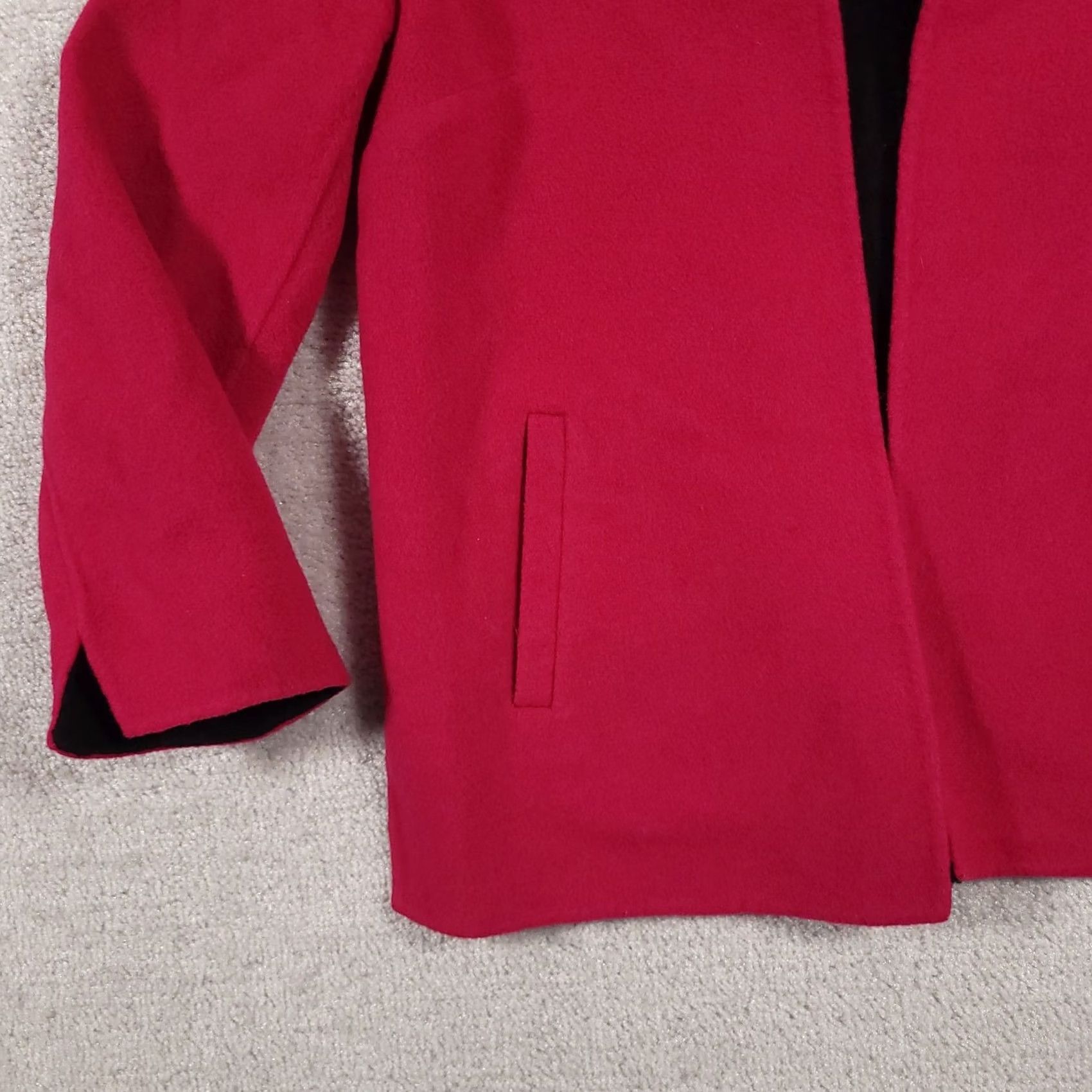 Talbots VINTAGE Talbots Jacket Womens 8 Pink Wool Cashmere Blend Petite Italian Fabric Coat Size M / US 6-8 / IT 42-44 - 4 Thumbnail
